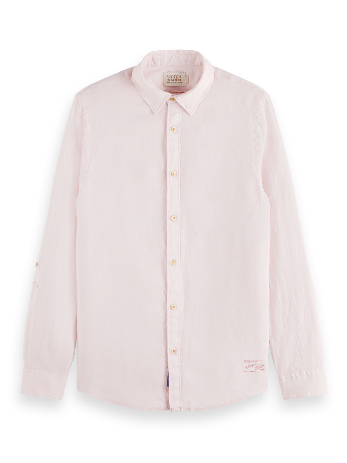 Scotch & Soda Linen Shirt-Sea Flower - Image 6