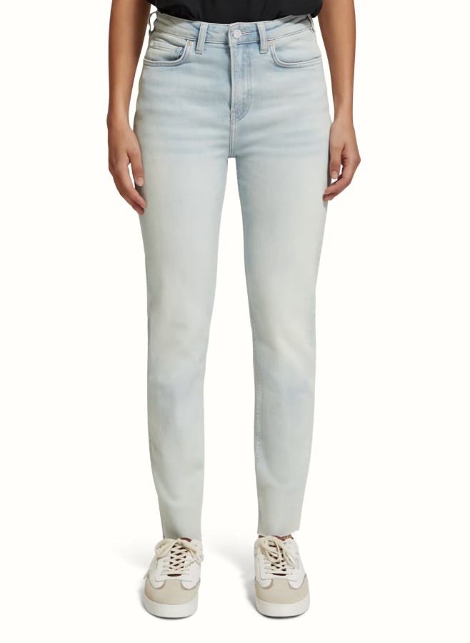 Scotch & Soda High Five high rise slim jeans Blauw Mirage