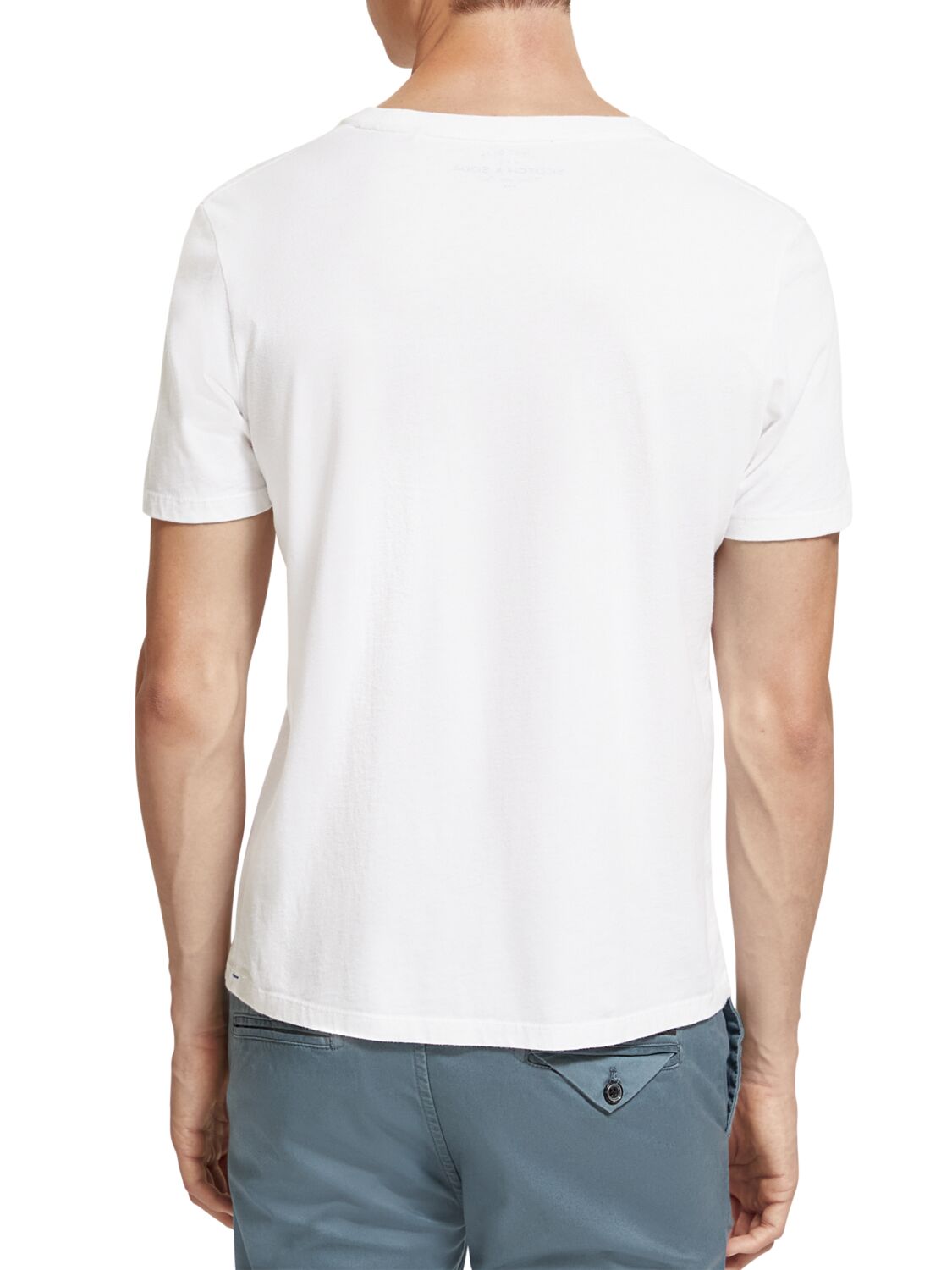 Scotch & Soda - Essentials Crewneck T-shirt in Organic Cotton - White - Image 2