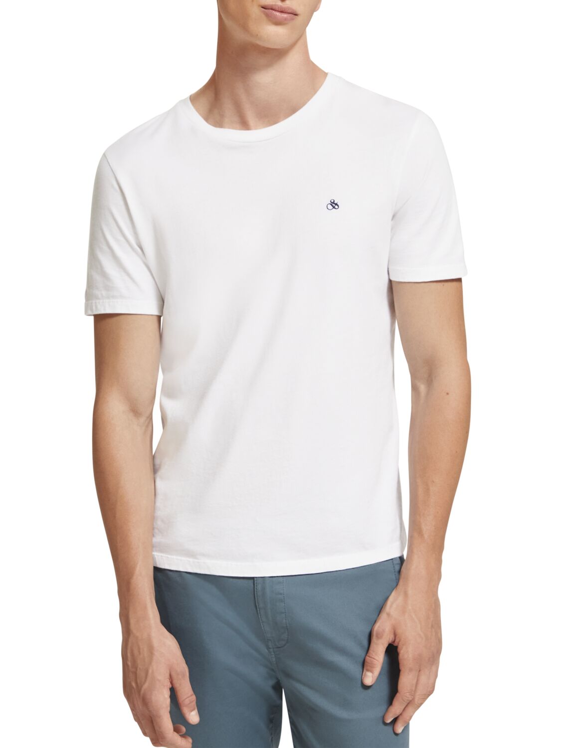 Scotch & Soda - Essentials Crewneck T-shirt in Organic Cotton - White