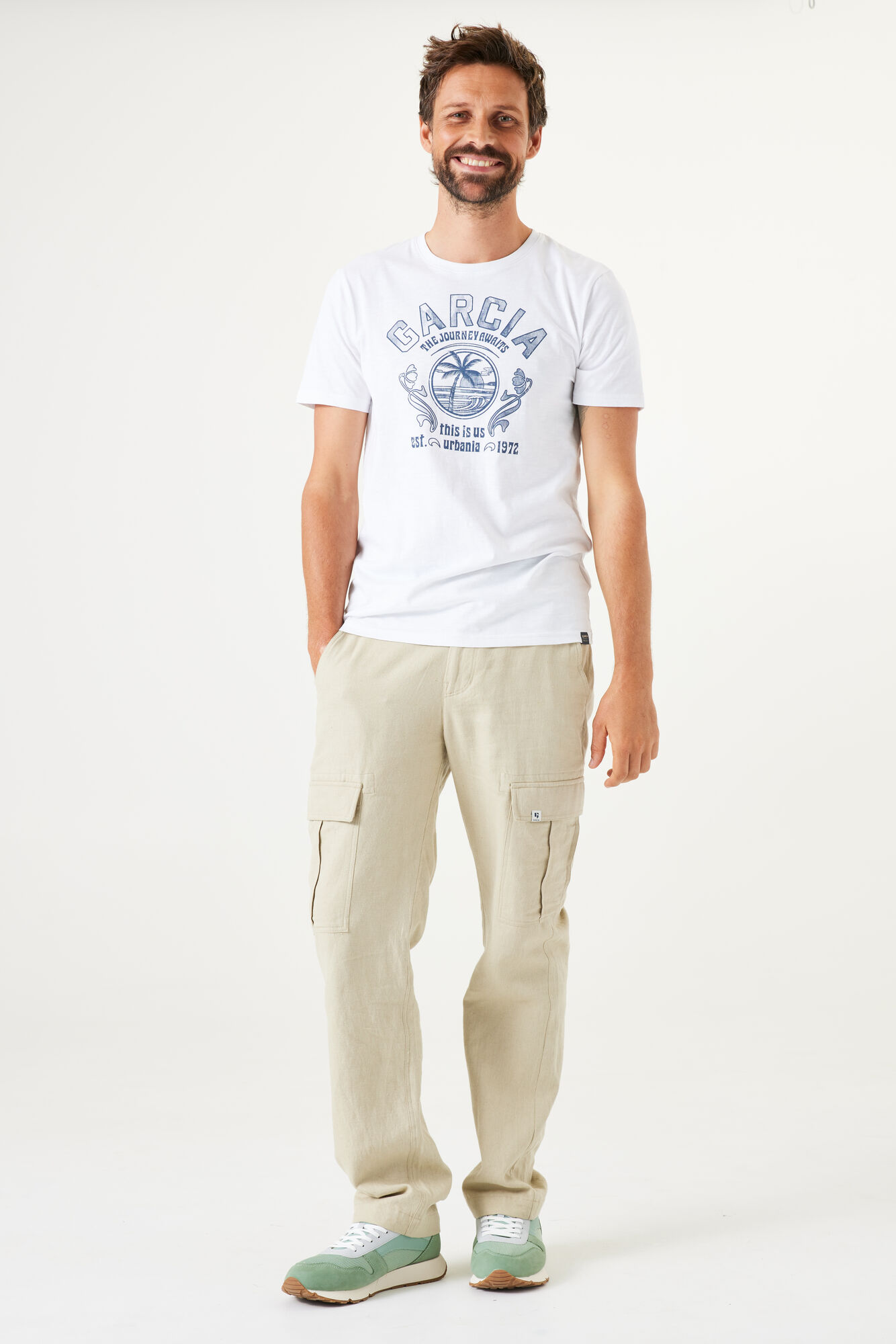 Garcia Q41001_men`s white T-shirt - Image 2