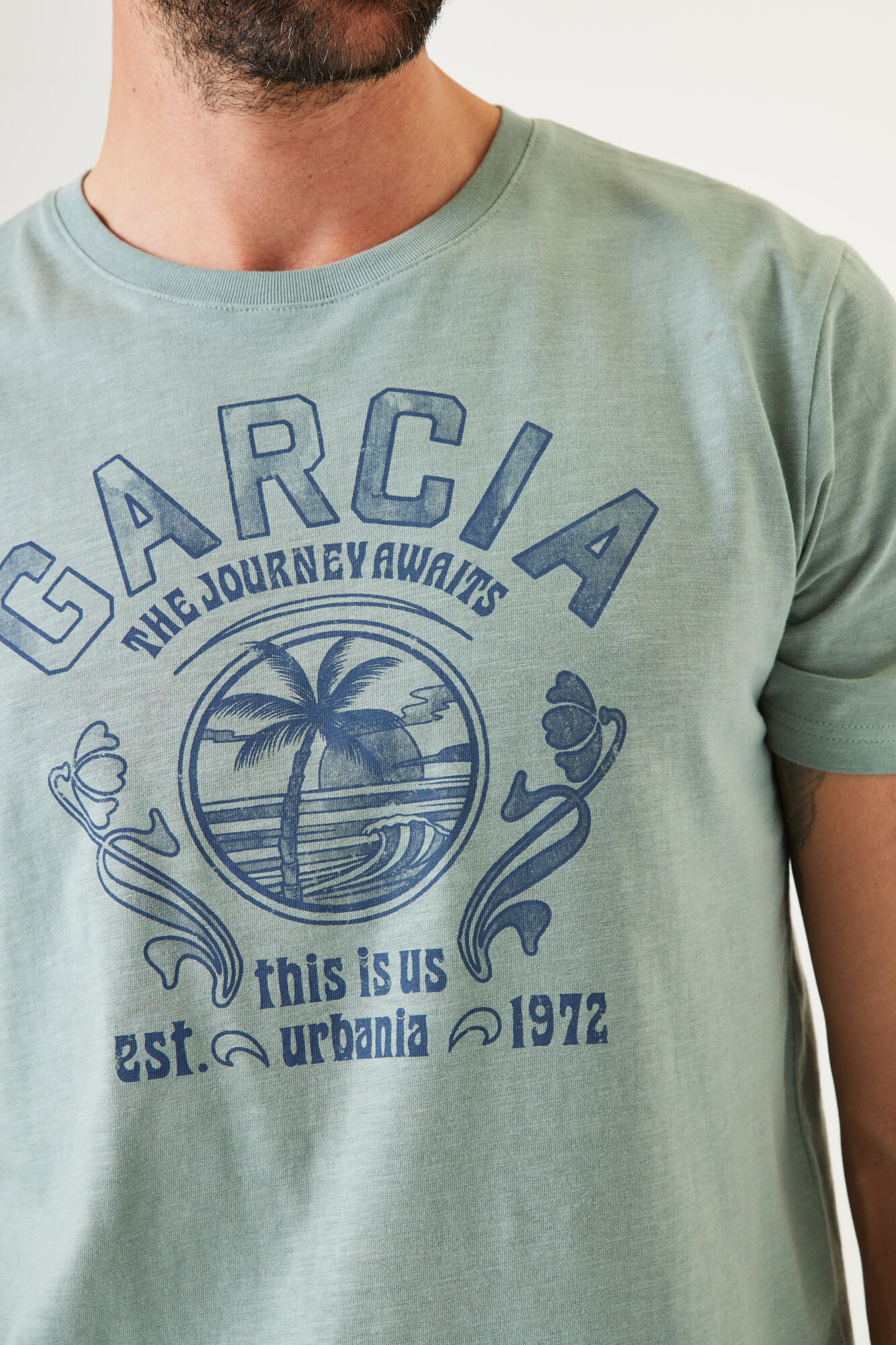 Garcia Q41001_men`s Sage T-shirt - Image 4