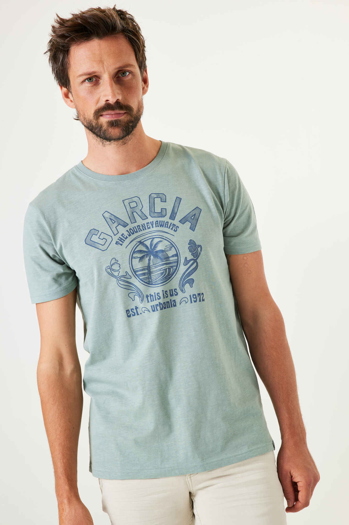 Garcia Q41001_men`s Sage T-shirt