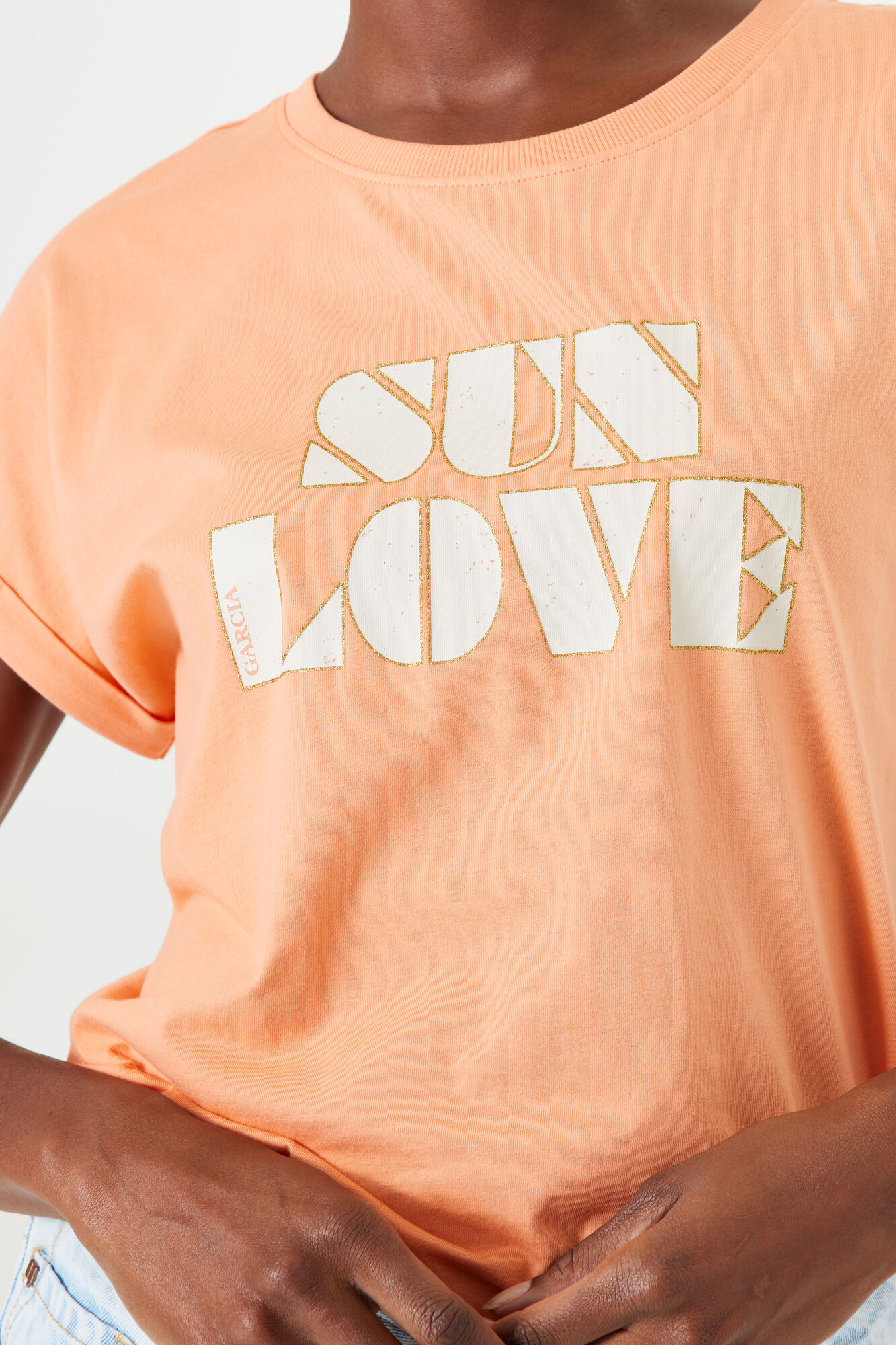 Garcia Q40008_ladies Orange T-shirt - Image 4