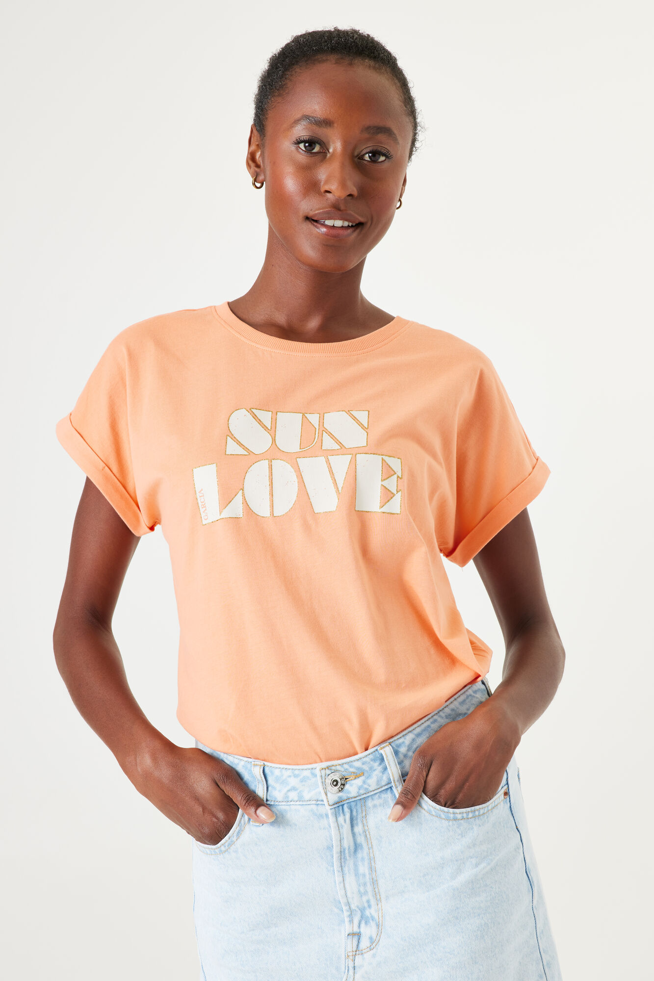 Garcia Q40008_ladies Orange T-shirt