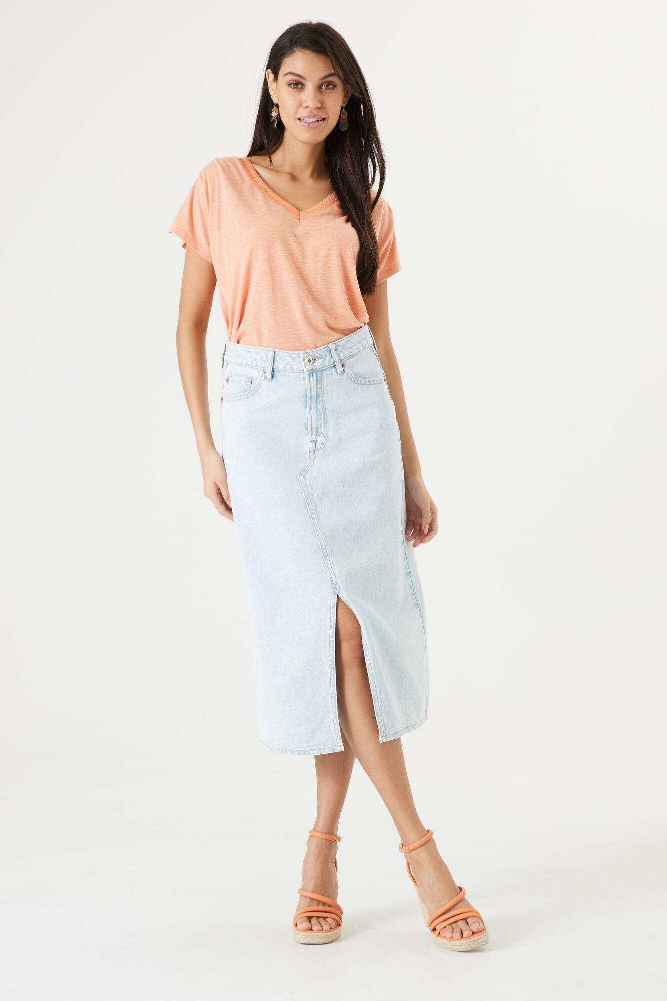 Garcia Q40005_ladies T-shirt Papaya