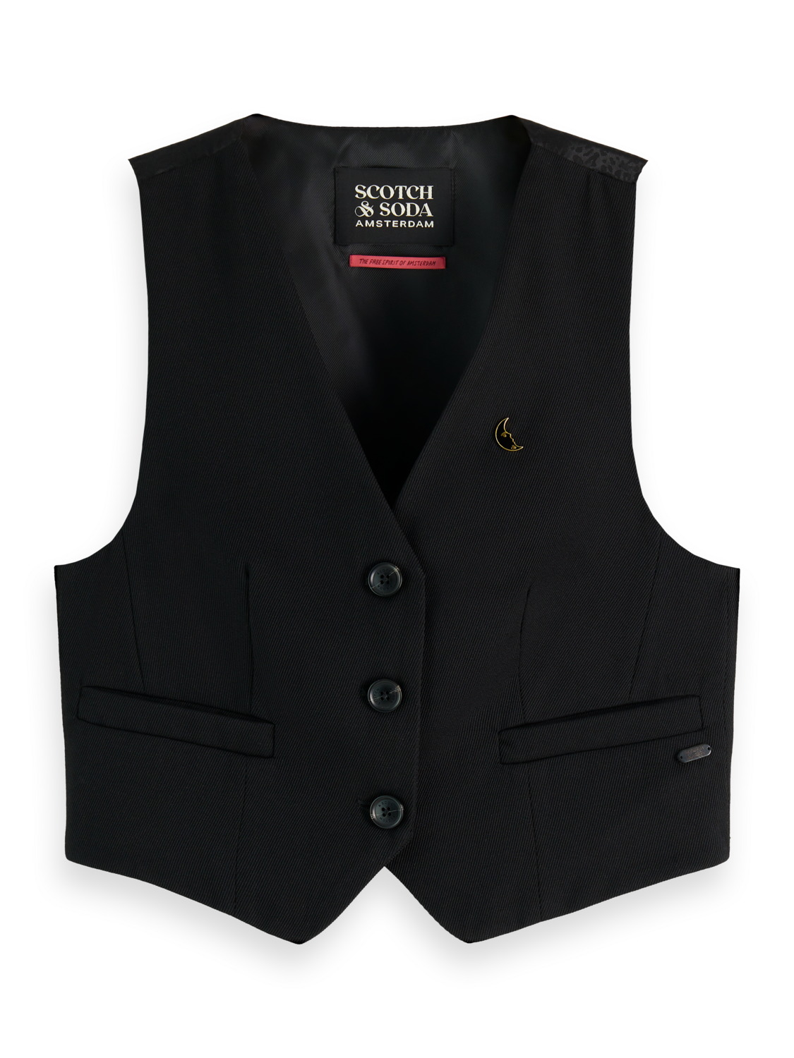 Scotch & Soda Black Waistcoat