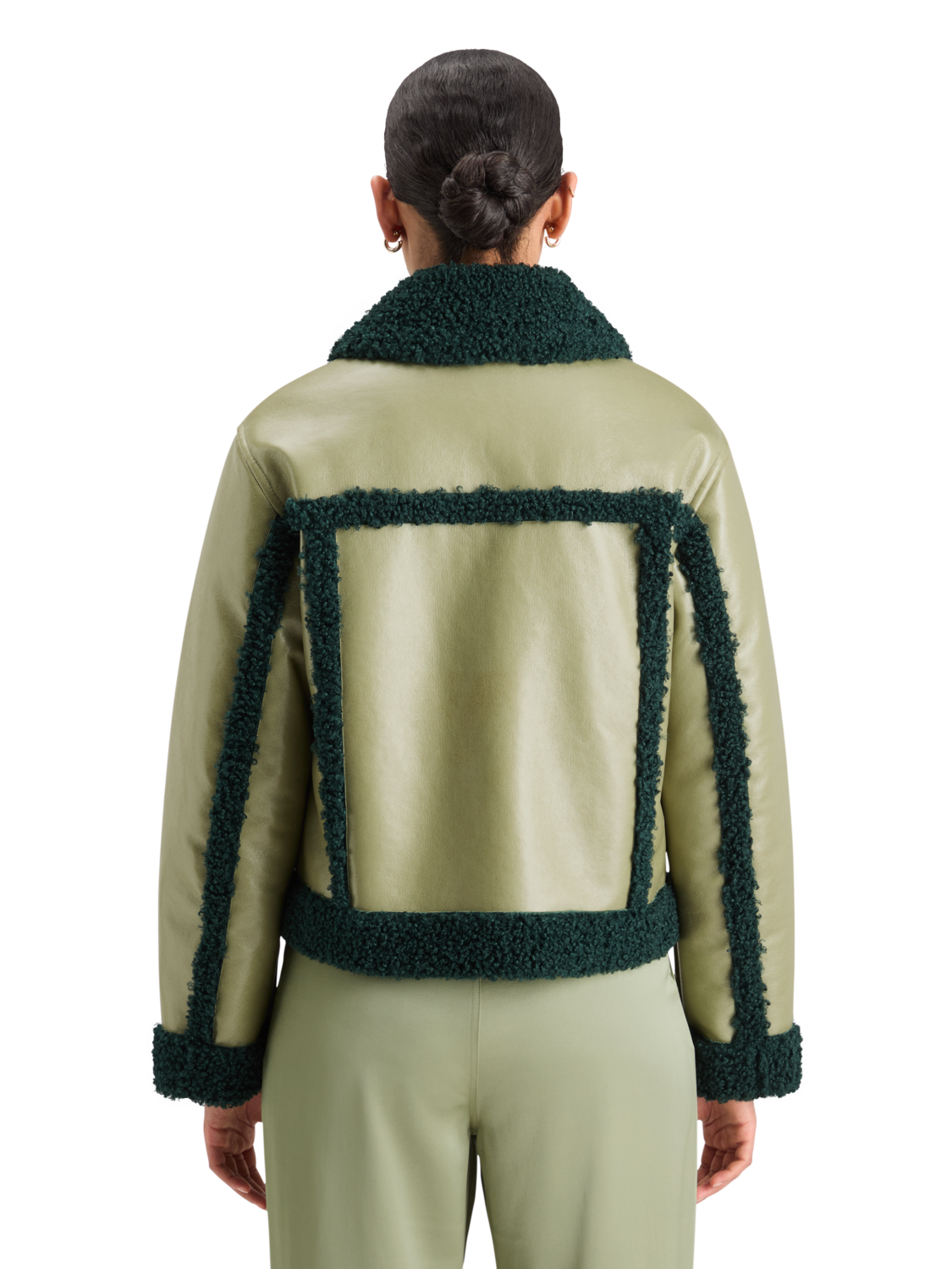 Scotch & Soda Vinyl Jacket - Washed Sage - Image 3