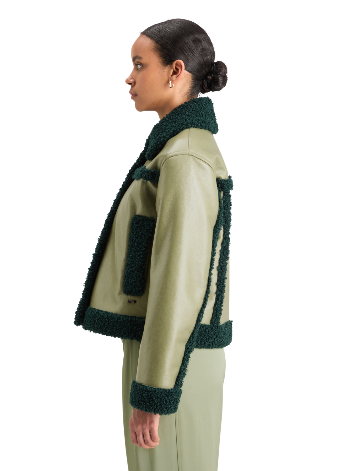 Scotch & Soda Vinyl Jacket - Washed Sage - Image 2
