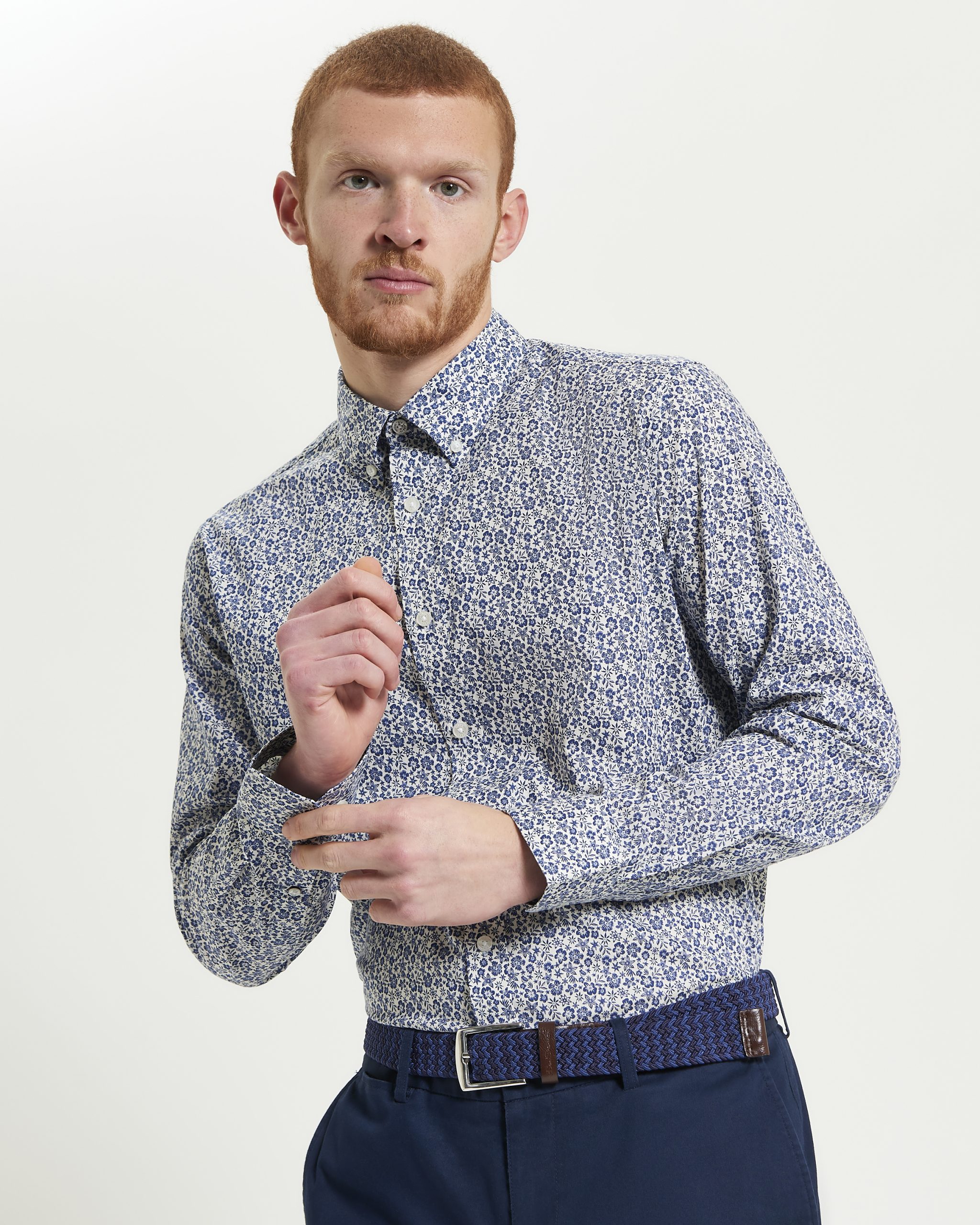 Ben Sherman Mono Floral Print Shirt