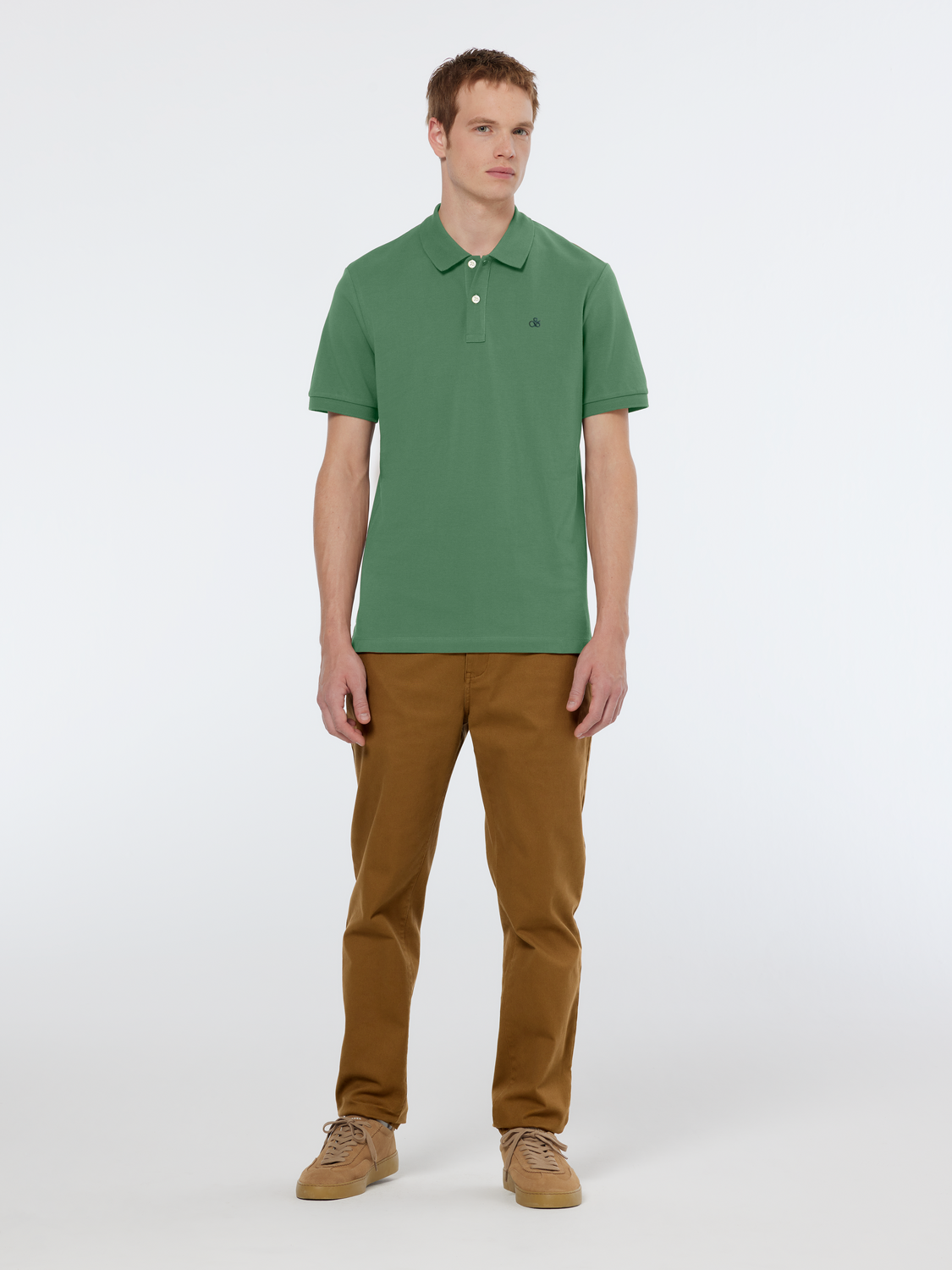 Scotch & Soda Seasonal Core - Logo Pique Polo - Sage Green - Image 2