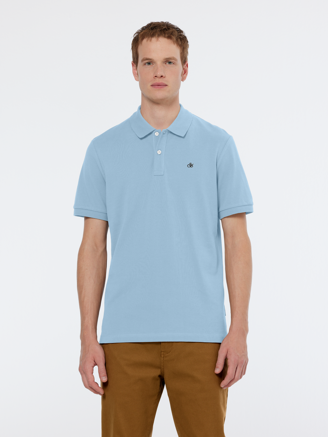 Scotch & Soda Seasonal core - Logo Pique Polo - Spring Blue