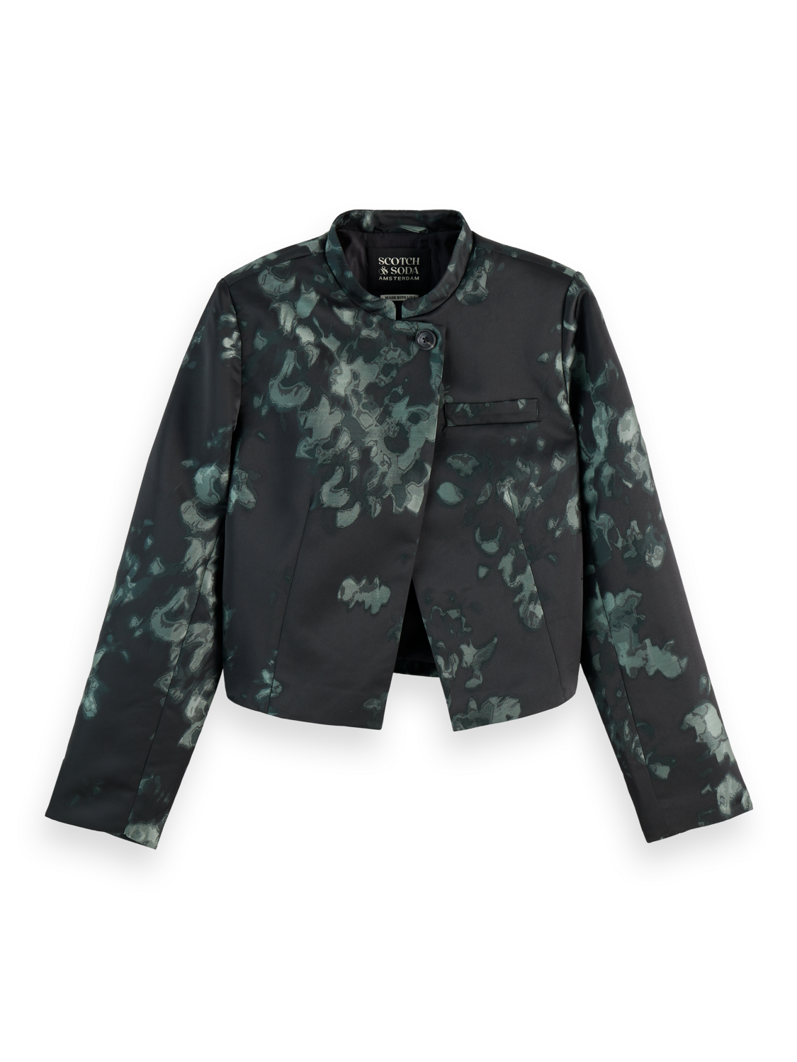 Scotch & Soda - Floral Jacquard Cropped Blazer - Image 4