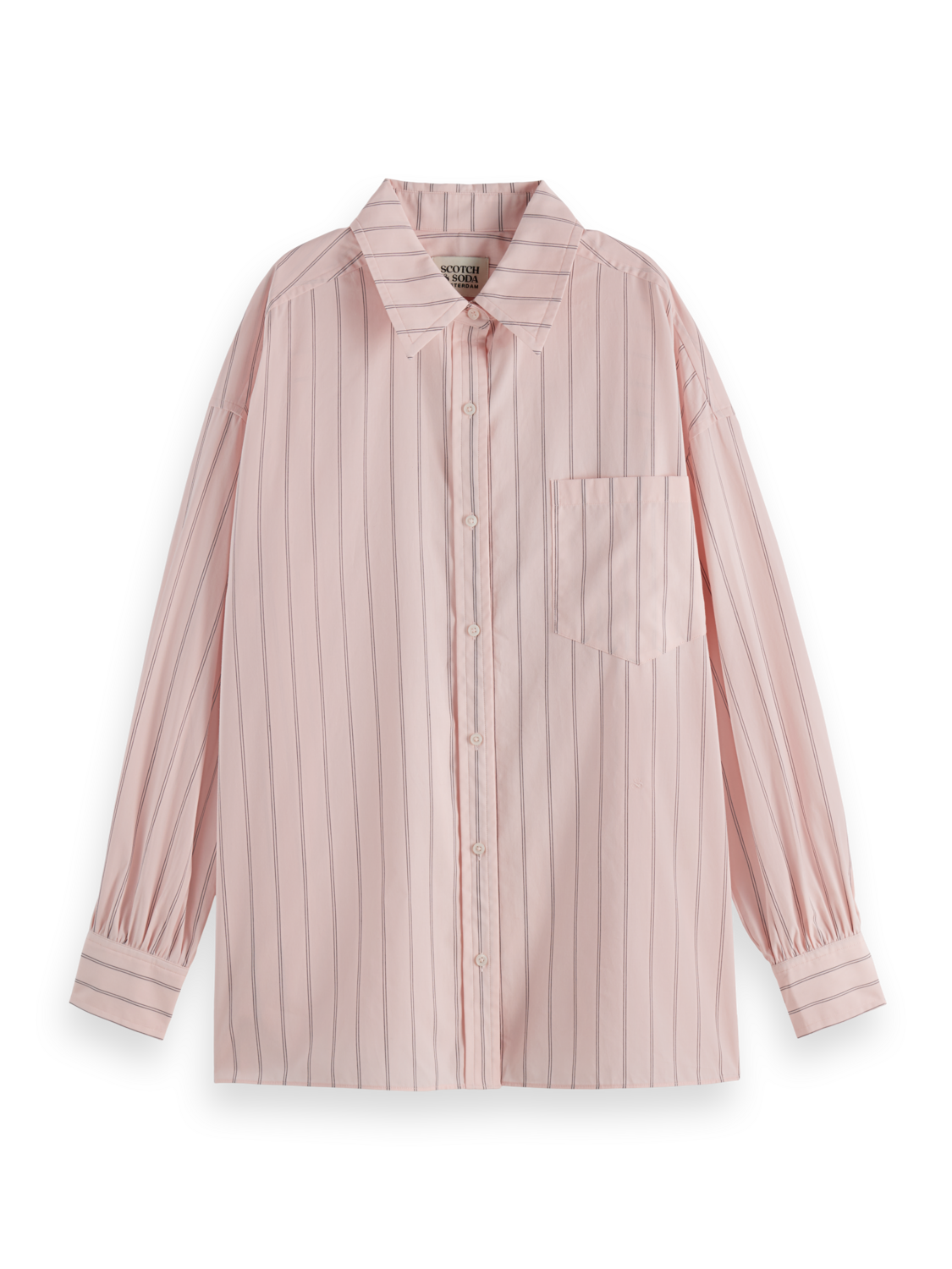 Scotch & Soda - Striped Girlfriend Poplin Shirt - Image 4