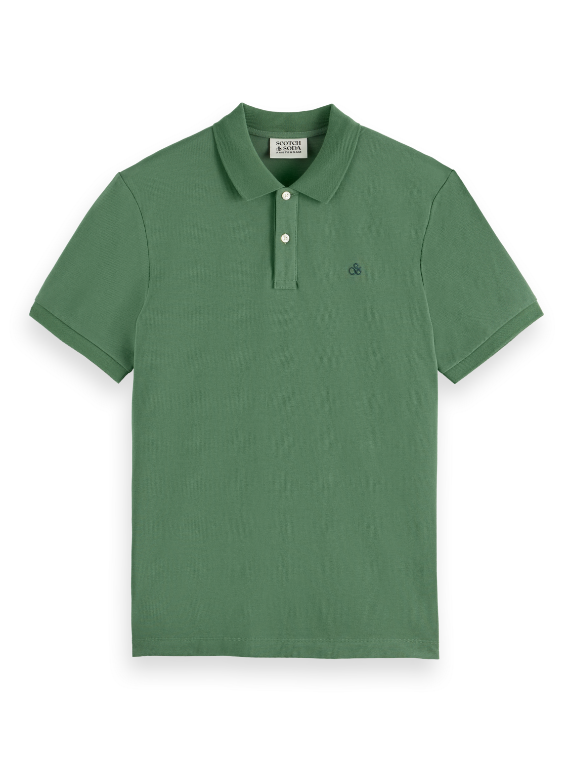 Scotch & Soda Seasonal Core - Logo Pique Polo - Sage Green - Image 5