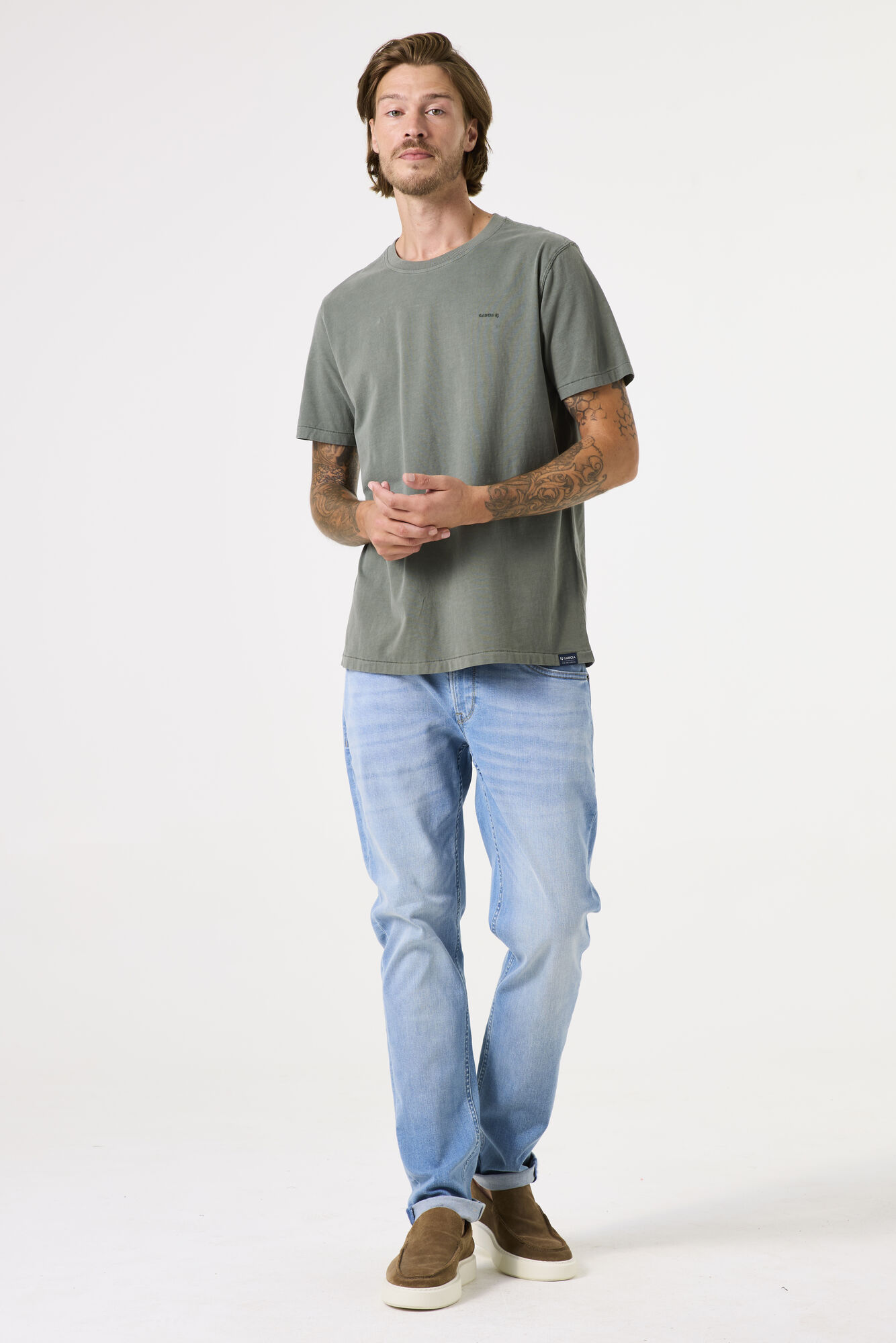 Garcia Z1179 Men`s T-shirt - Sage Green - Image 2