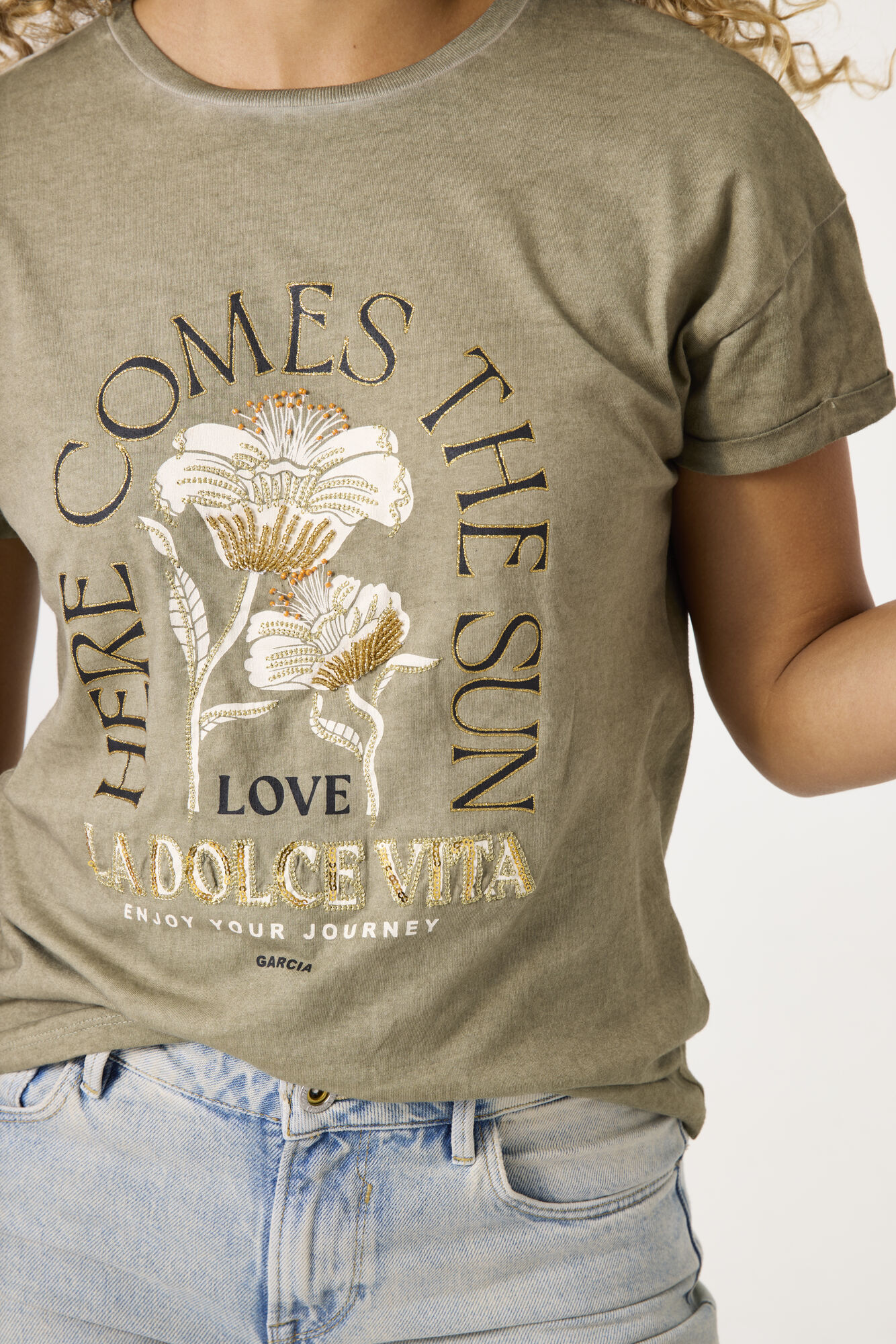 Garcia B50005 T-shirt - Summer Olive - Image 4