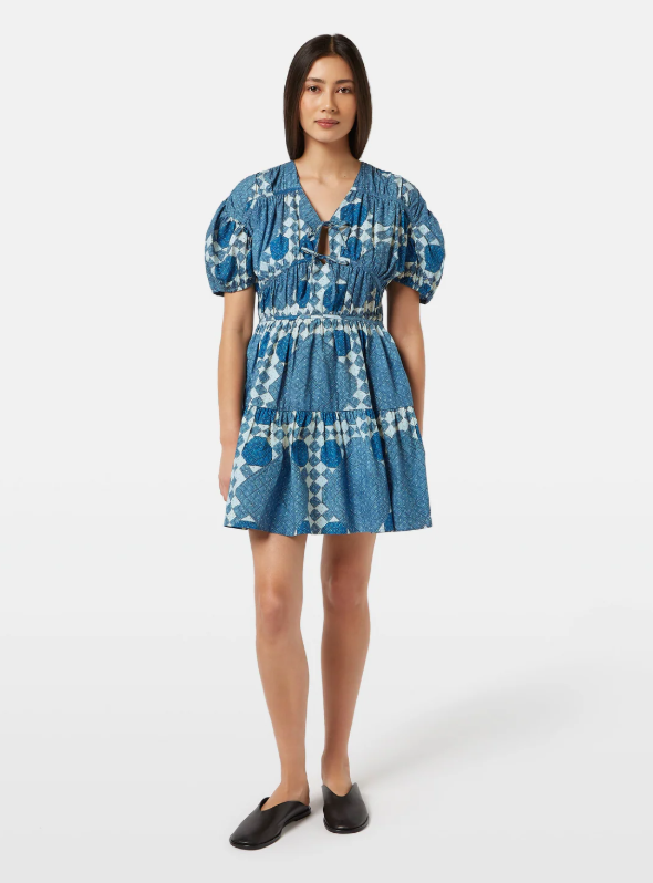 Scotch & Soda Mini Dress With Gathering - Heirloom Quilt