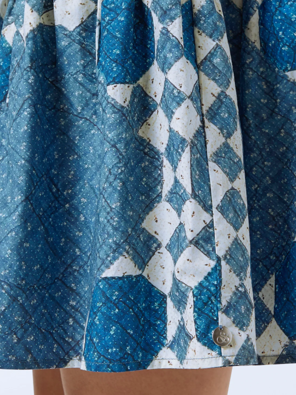 Scotch & Soda Mini Dress With Gathering - Heirloom Quilt - Image 3