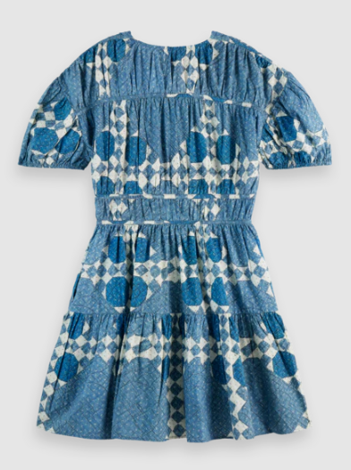 Scotch & Soda Mini Dress With Gathering - Heirloom Quilt - Image 5