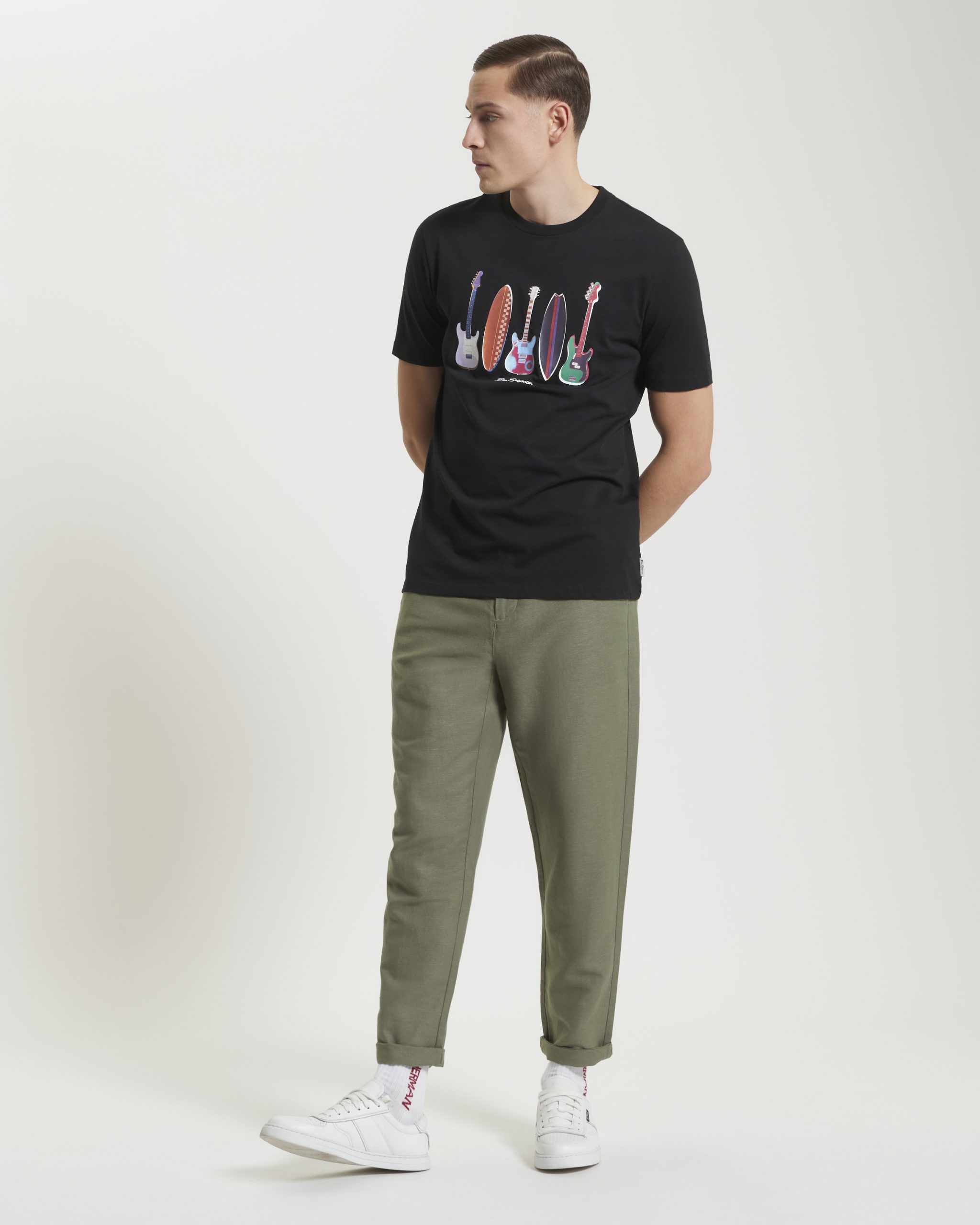 Ben Sherman Surf N Guitars T-shirt - Black - Image 3