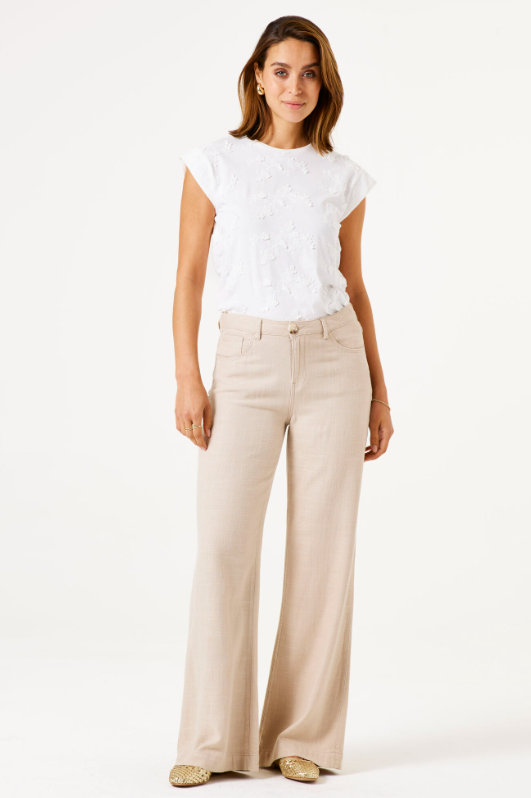 Garcia Ladies T-shirt - Off White D50008 - Image 2