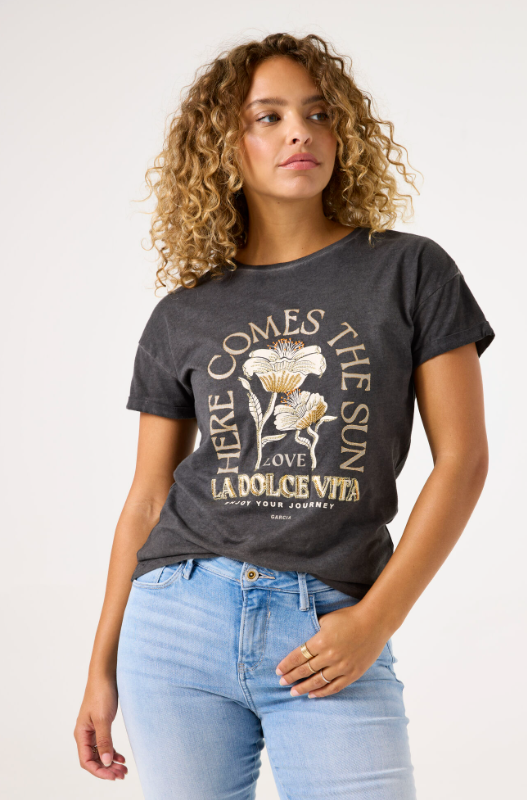 Garcia Ladies T-shirt - Antracite B50005