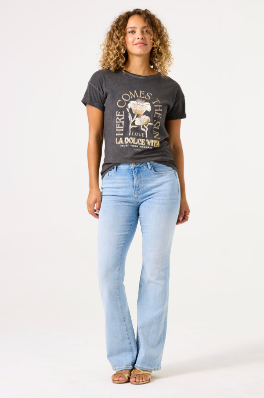 Garcia Ladies T-shirt - Antracite B50005 - Image 2