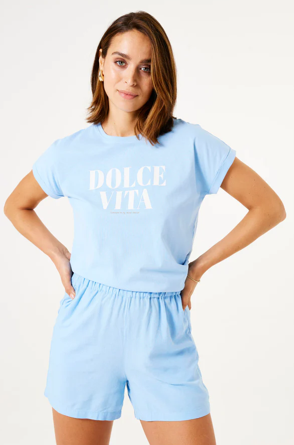 Garcia T-Shirt - Blue Wave E50201