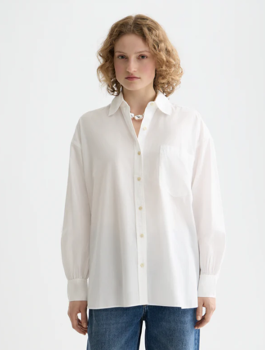 Scotch & Soda Core Girlfriend poplin shirt-White