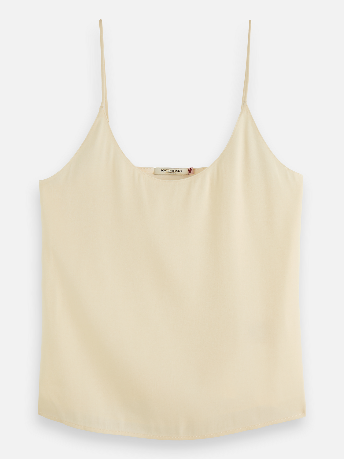 Scotch & Soda Jersey Woven tank - Off White - Image 4
