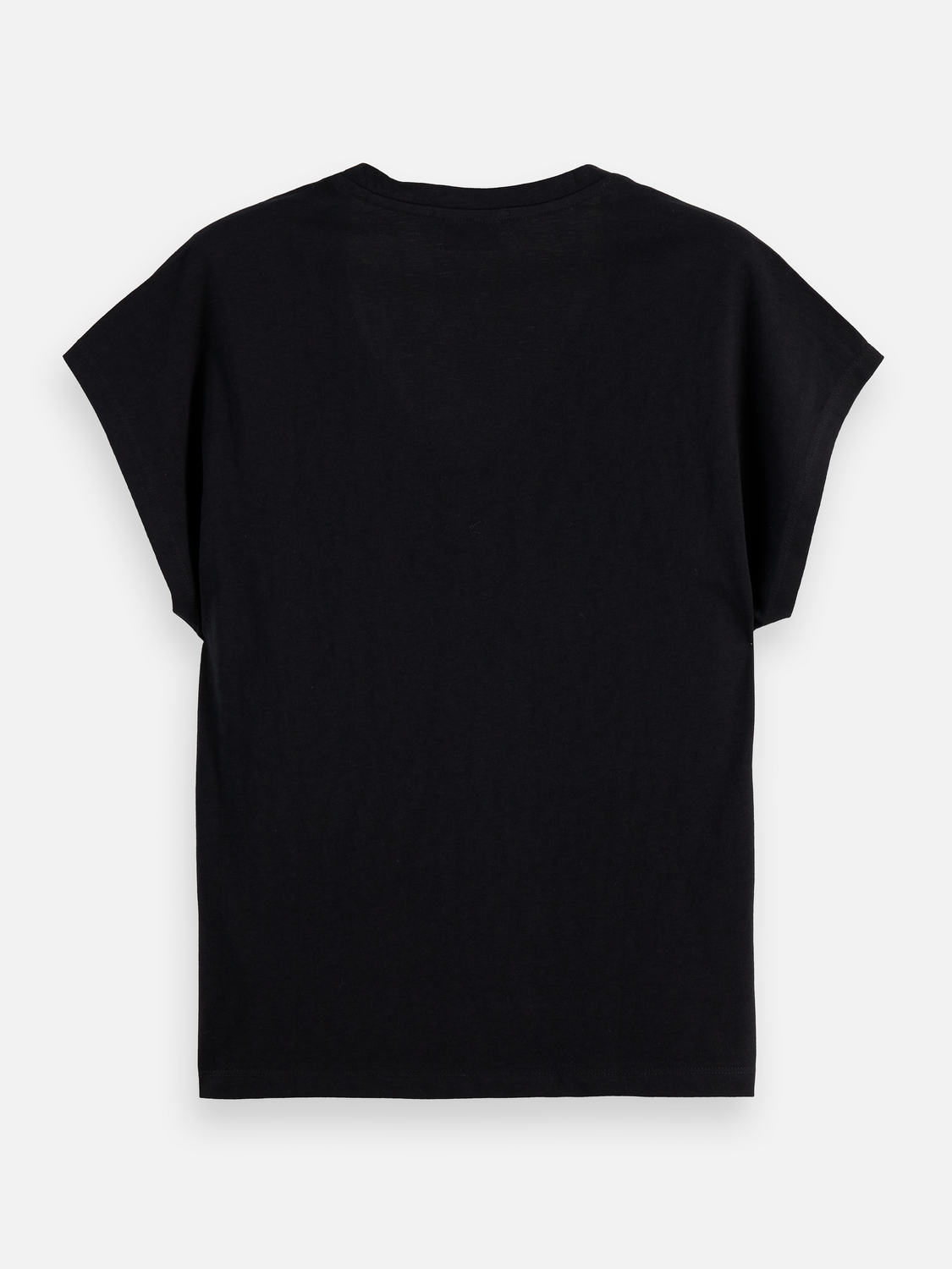 Scotch & Soda slub V-neck t-shirt - Black - Image 5