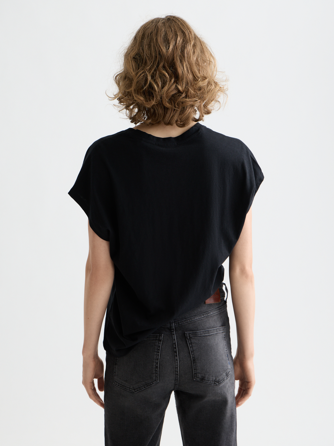 Scotch & Soda slub V-neck t-shirt - Black - Image 2