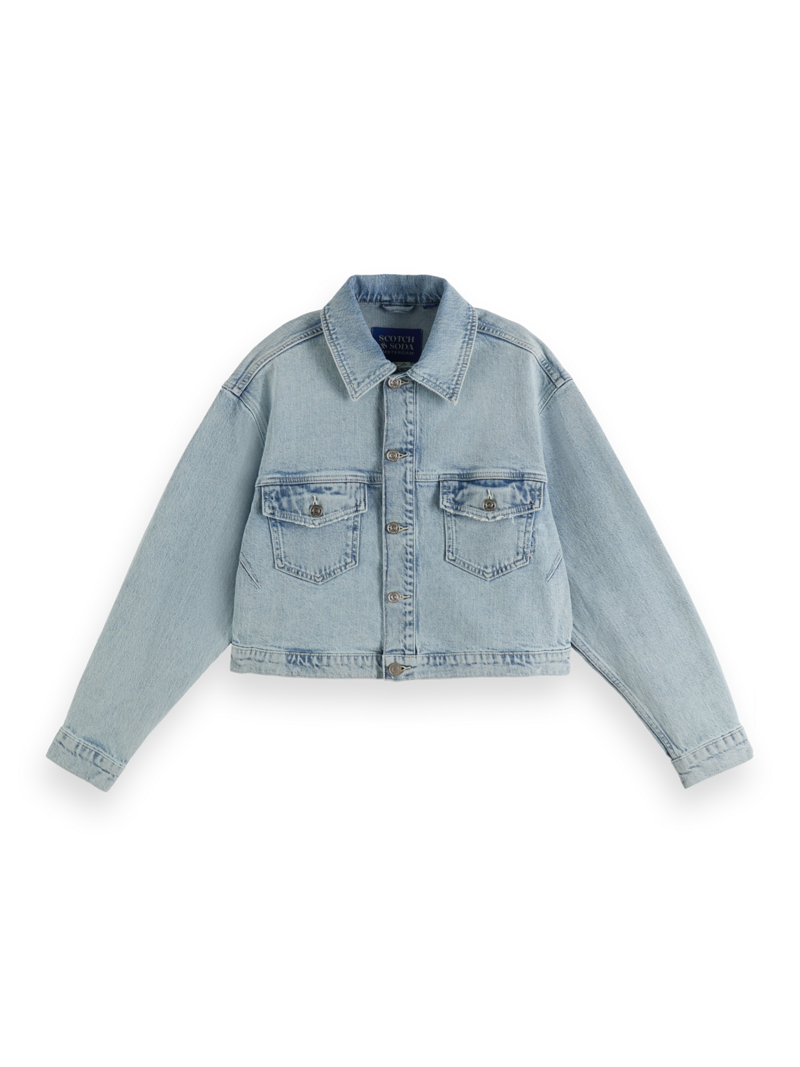 Scotch & Soda Cropped denim trucker jacket — Blue Story - Image 4