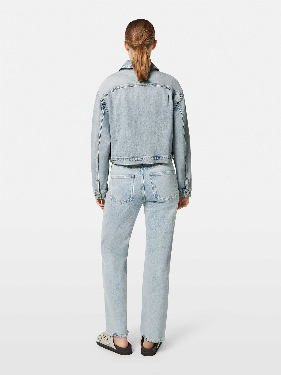 Scotch & Soda Cropped denim trucker jacket — Blue Story - Image 3