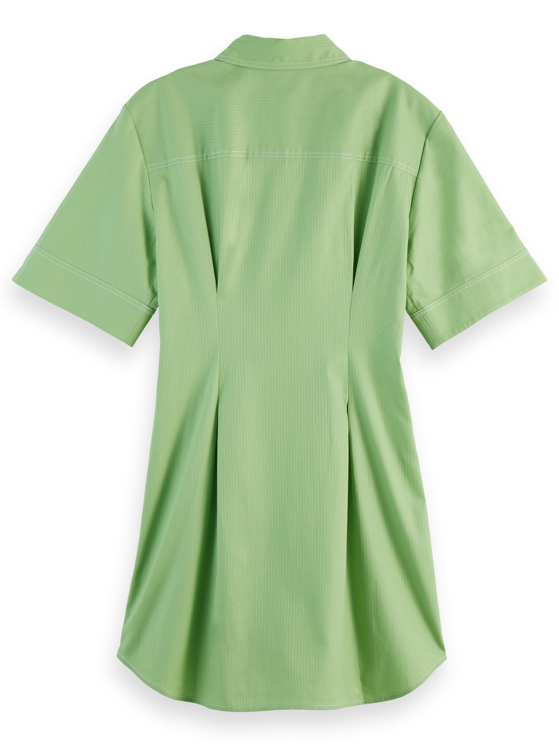 Scotch & Soda Structured stripe mini shirt dress-Pistachio - Image 5