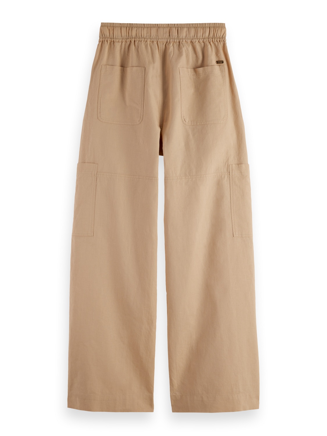Scotch & Soda Noa high-rise wide-leg pull on cargo pant-Soft Camel - Image 6