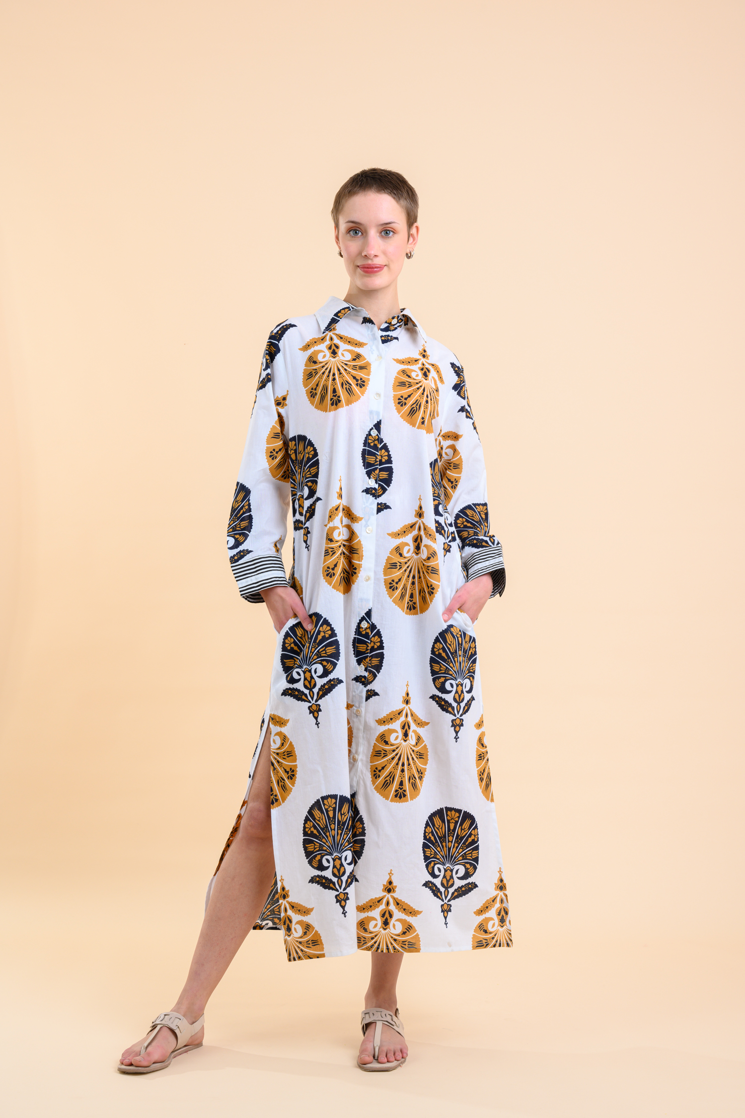 DANICA DRESS-BRITANNIA BLACK GOLD