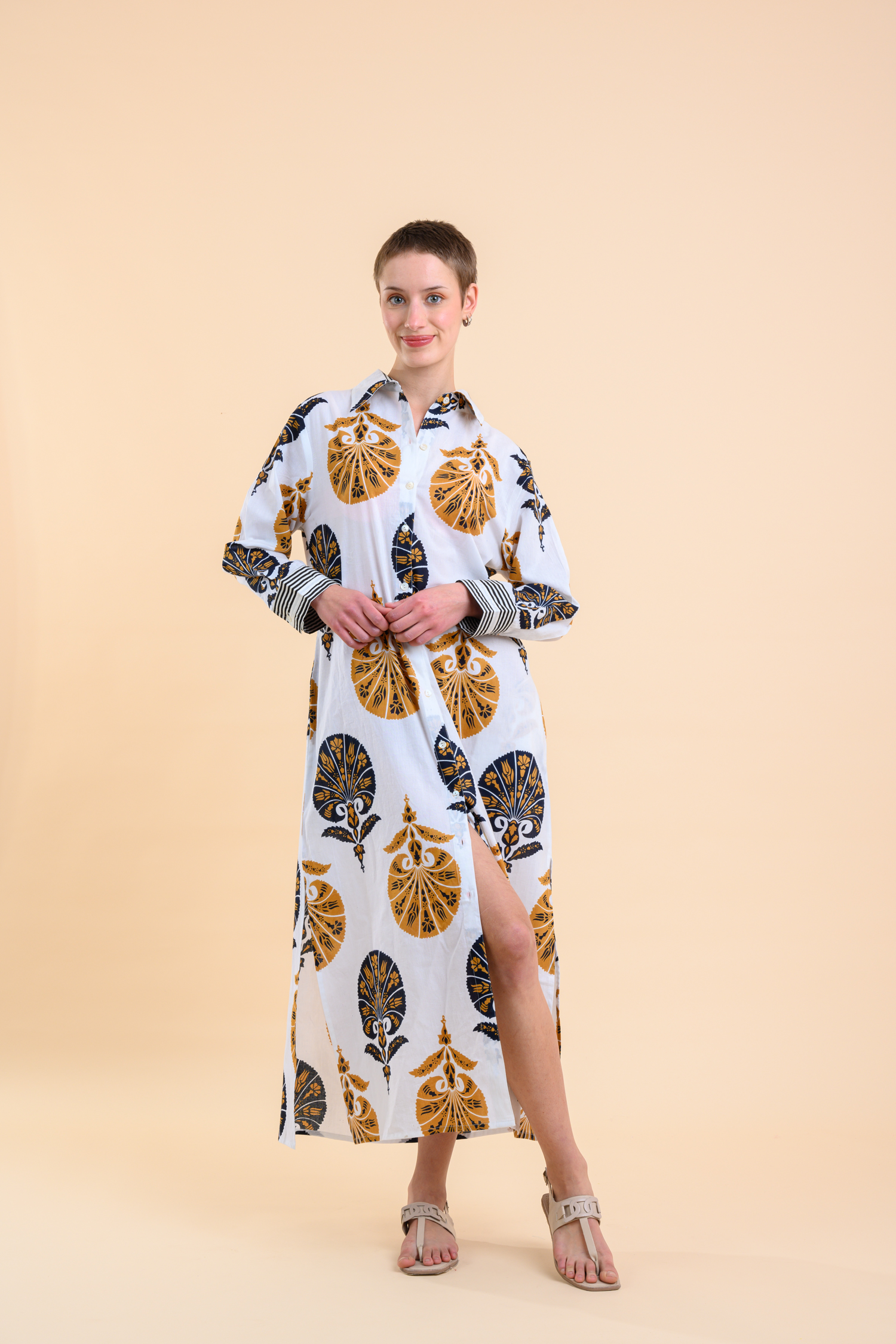 DANICA DRESS-BRITANNIA BLACK GOLD - Image 2