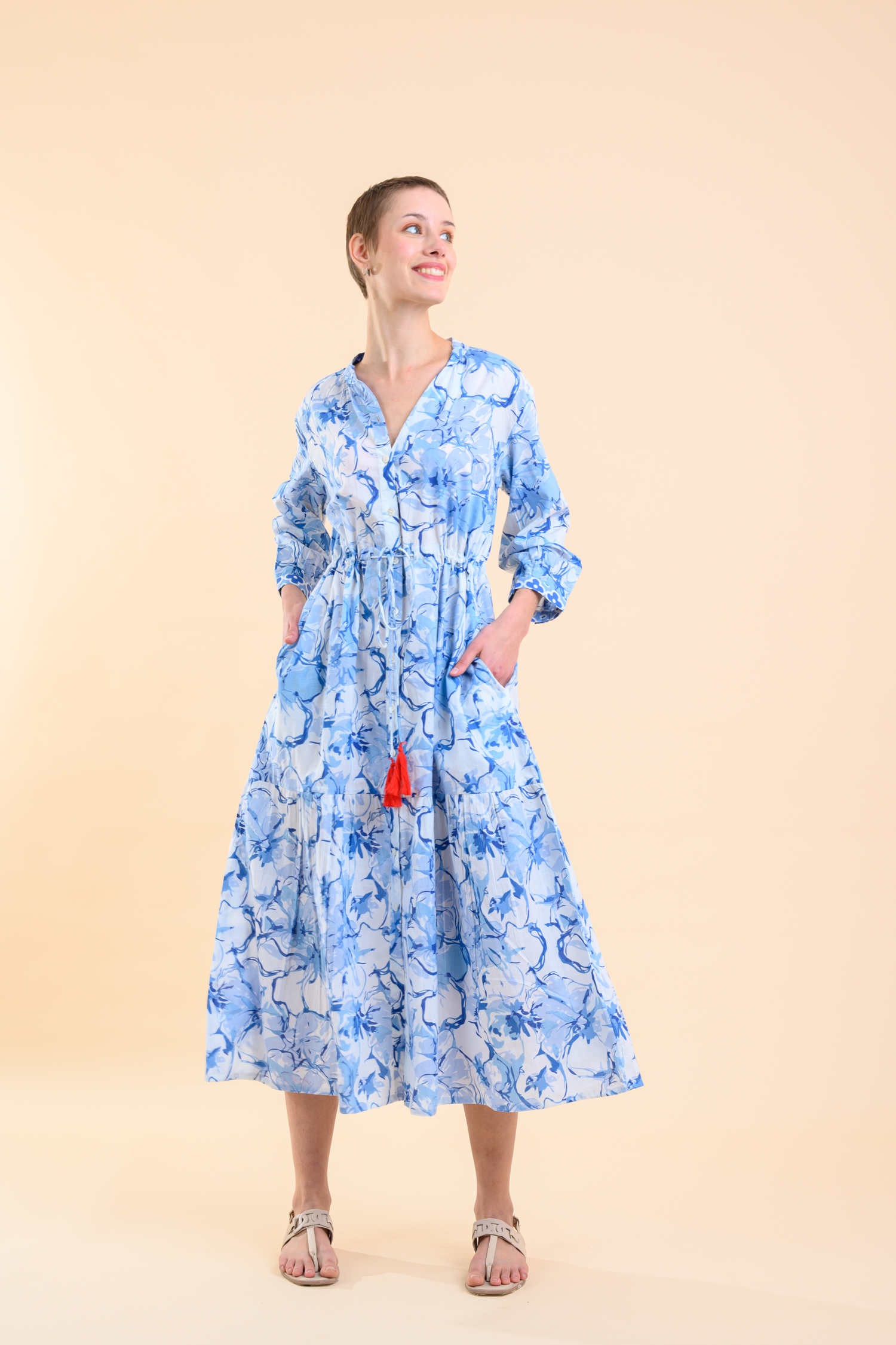 TUSCANY DRESS-CORNELIA BLUE - Image 2