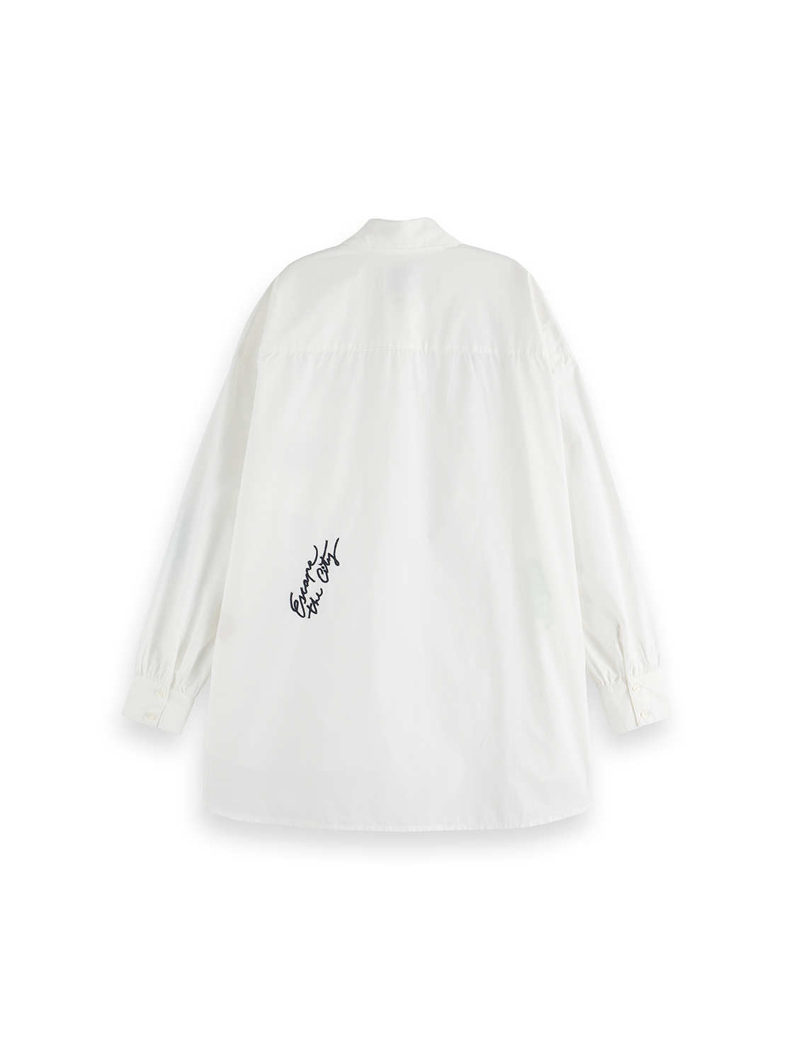 Scotch & Soda Embroidered poplin shirt-White - Image 6