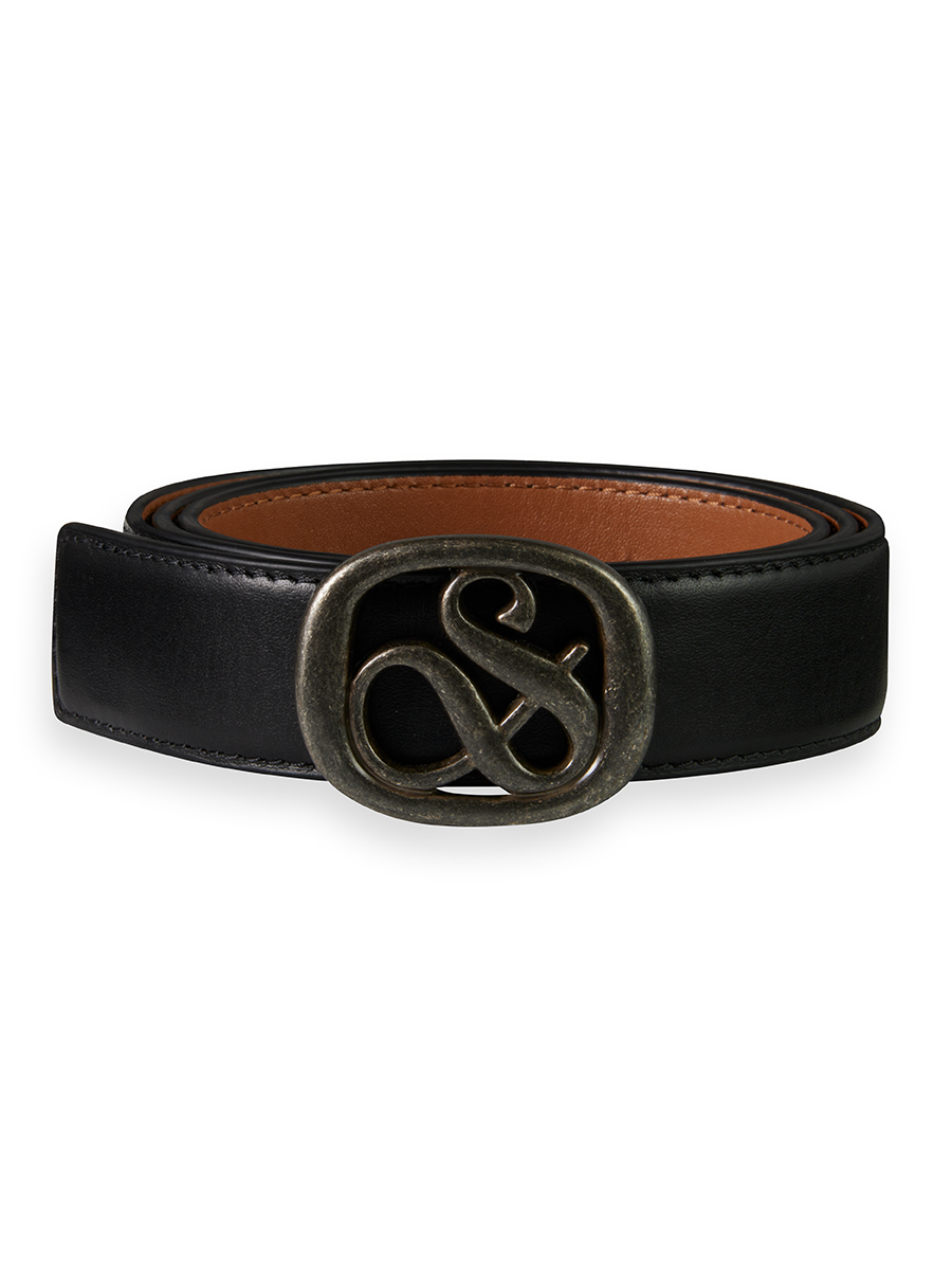 Scotch & Soda CORE Reversible Ampersand belt-Black