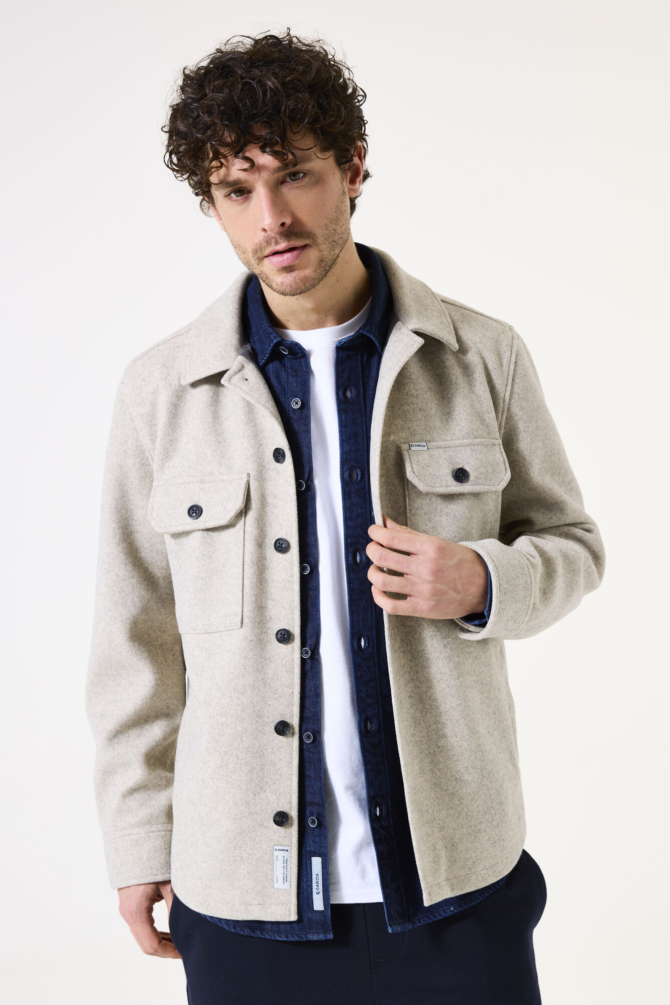 Garcia I51301_men`s overshirt_sand