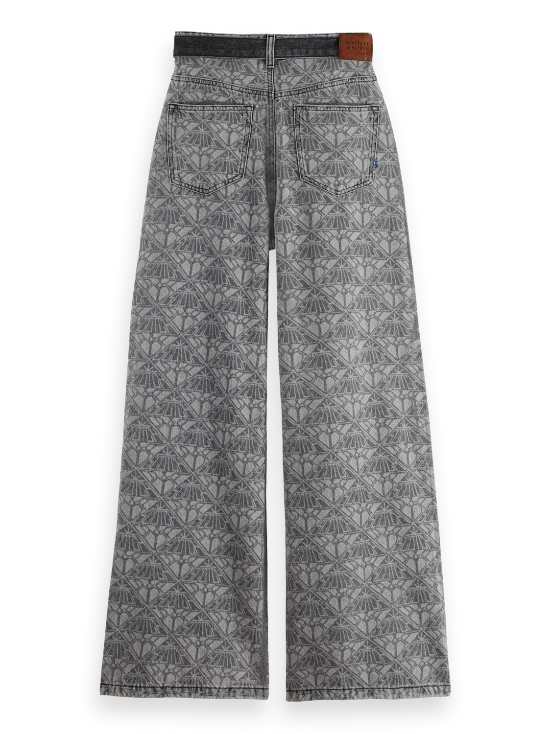 Scotch & Soda The Wave wide jeans — Monogram Black-L.30 - Image 6