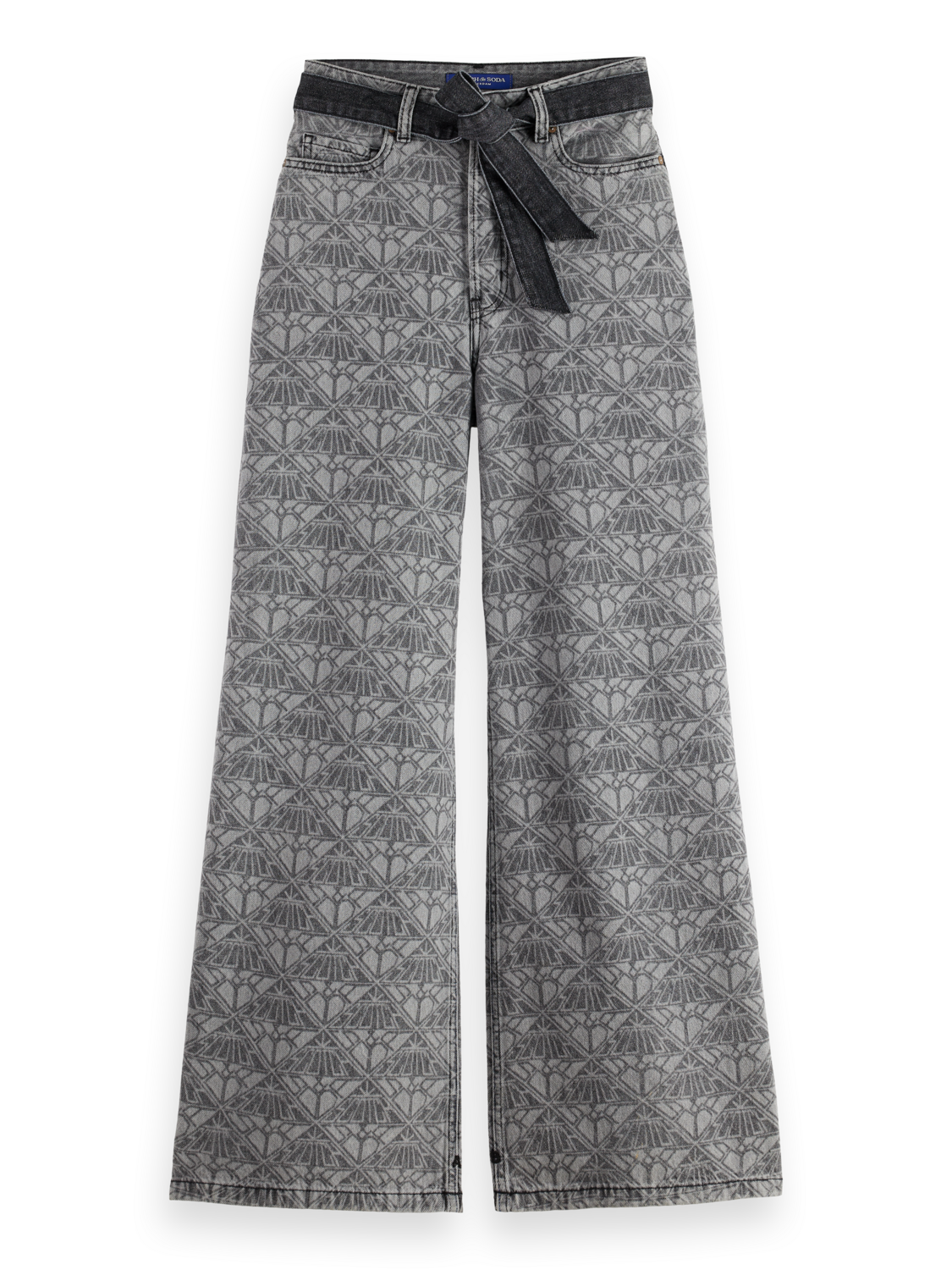 Scotch & Soda The Wave wide jeans — Monogram Black-L.30 - Image 5