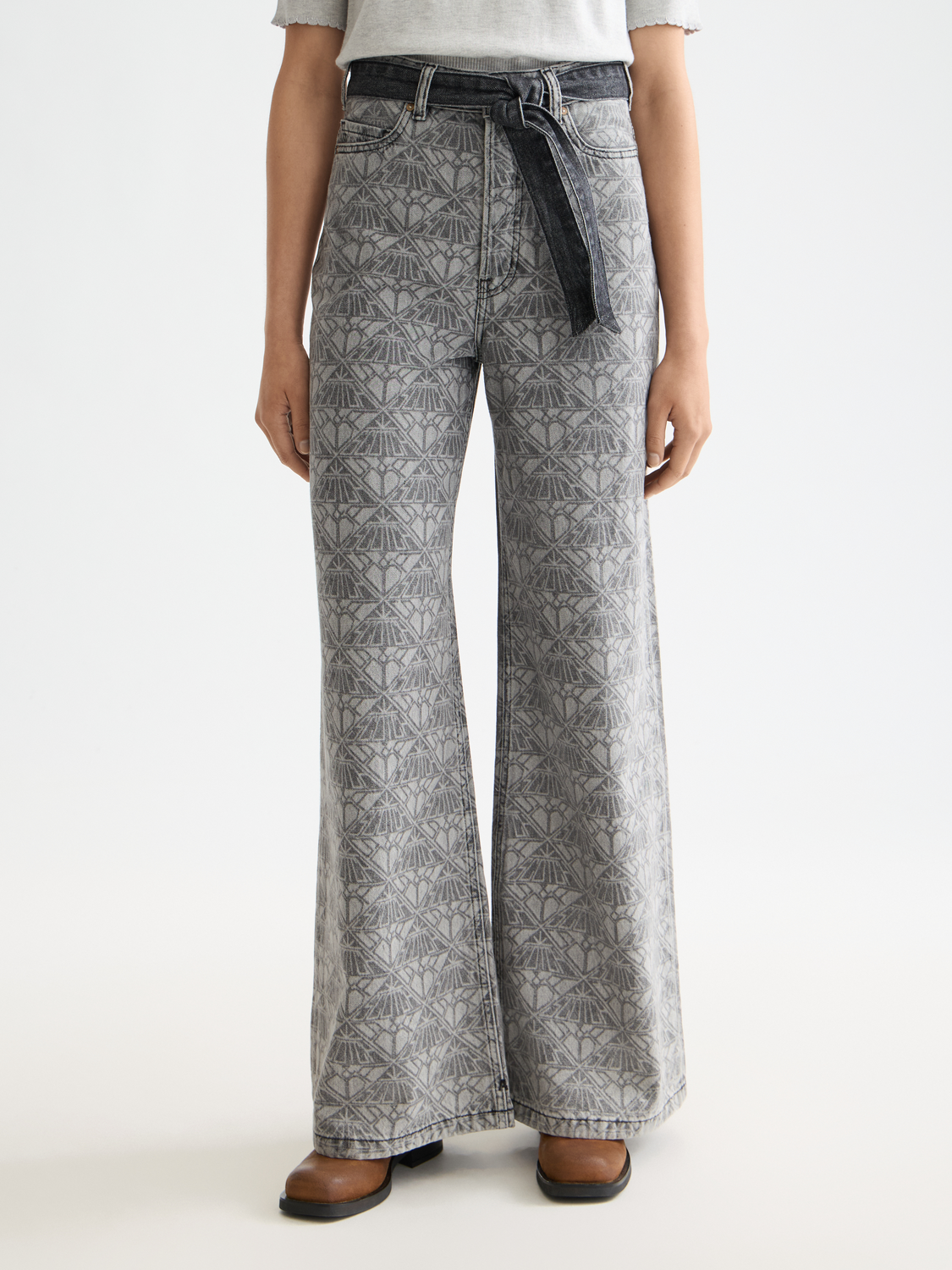 Scotch & Soda The Wave wide jeans — Monogram Black-L.30