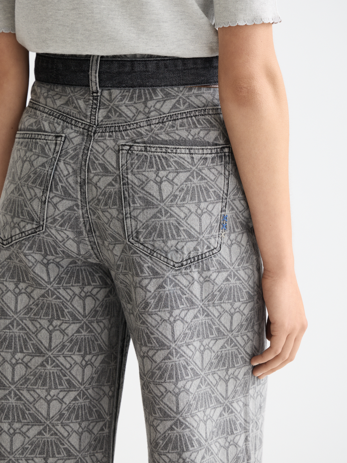 Scotch & Soda The Wave wide jeans — Monogram Black-L.30 - Image 4