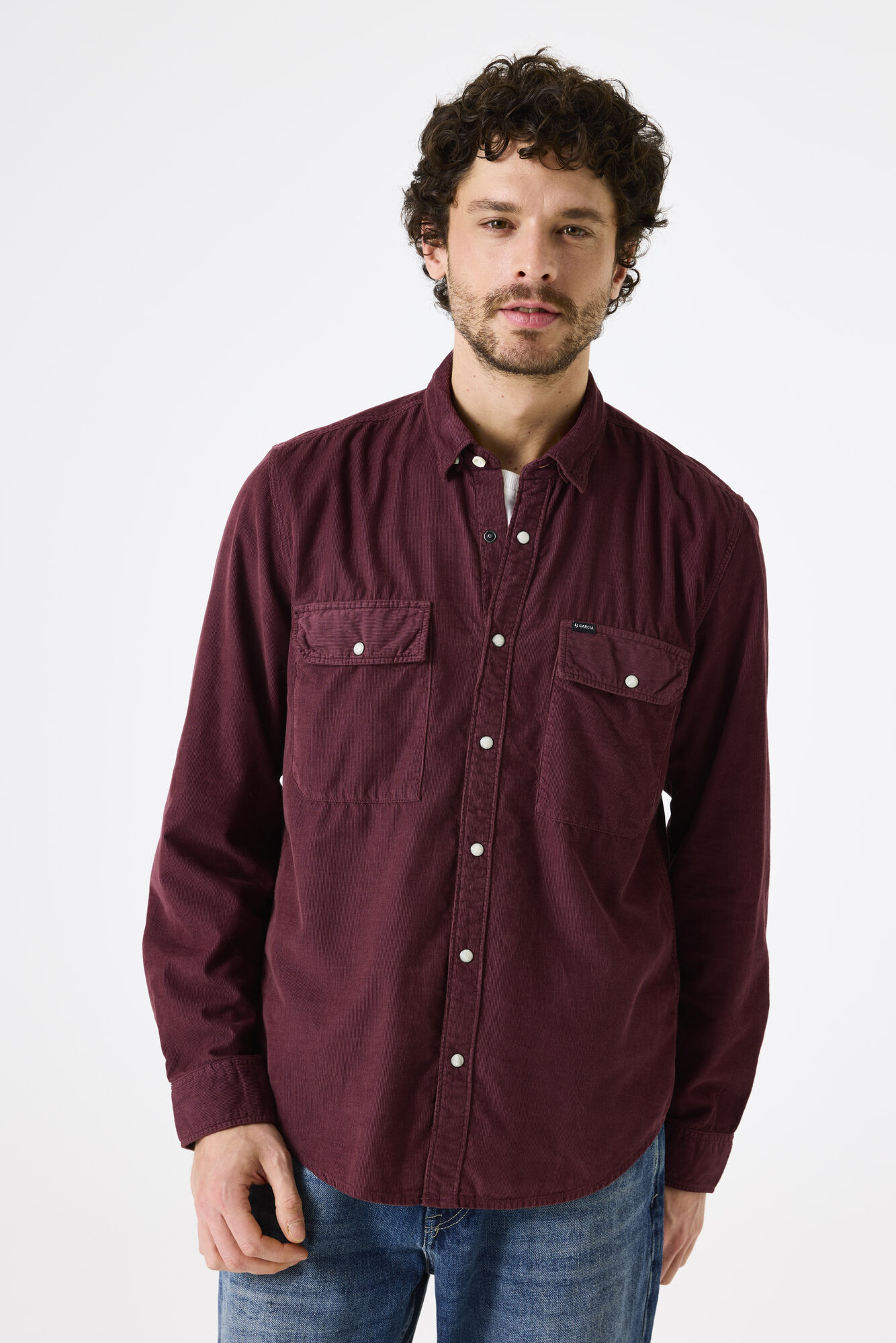 Garcia J51085_men`s shirt ls-plum