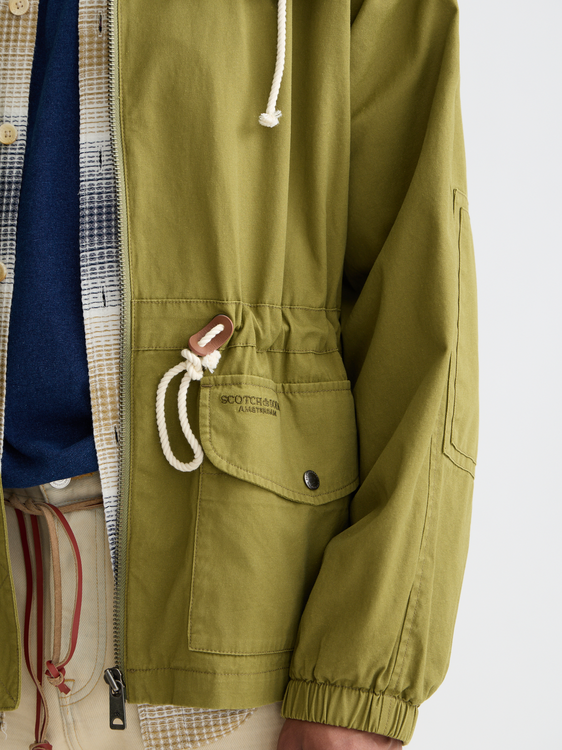 Scotch & Soda Men's Jacket-Green Moss - Image 4