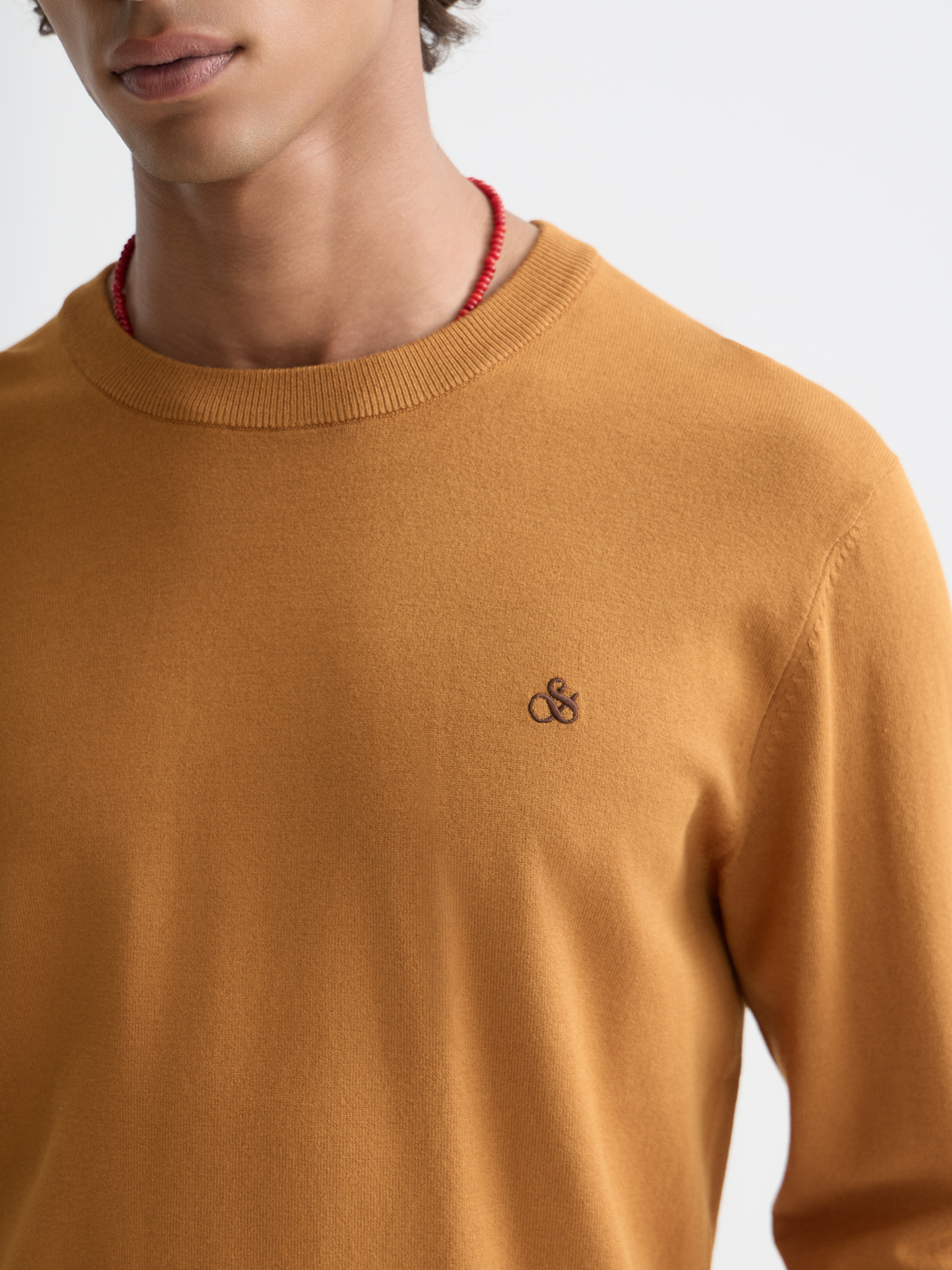 Scotch & Soda Male Ecovero Pullover-Cathay Spice - Image 3
